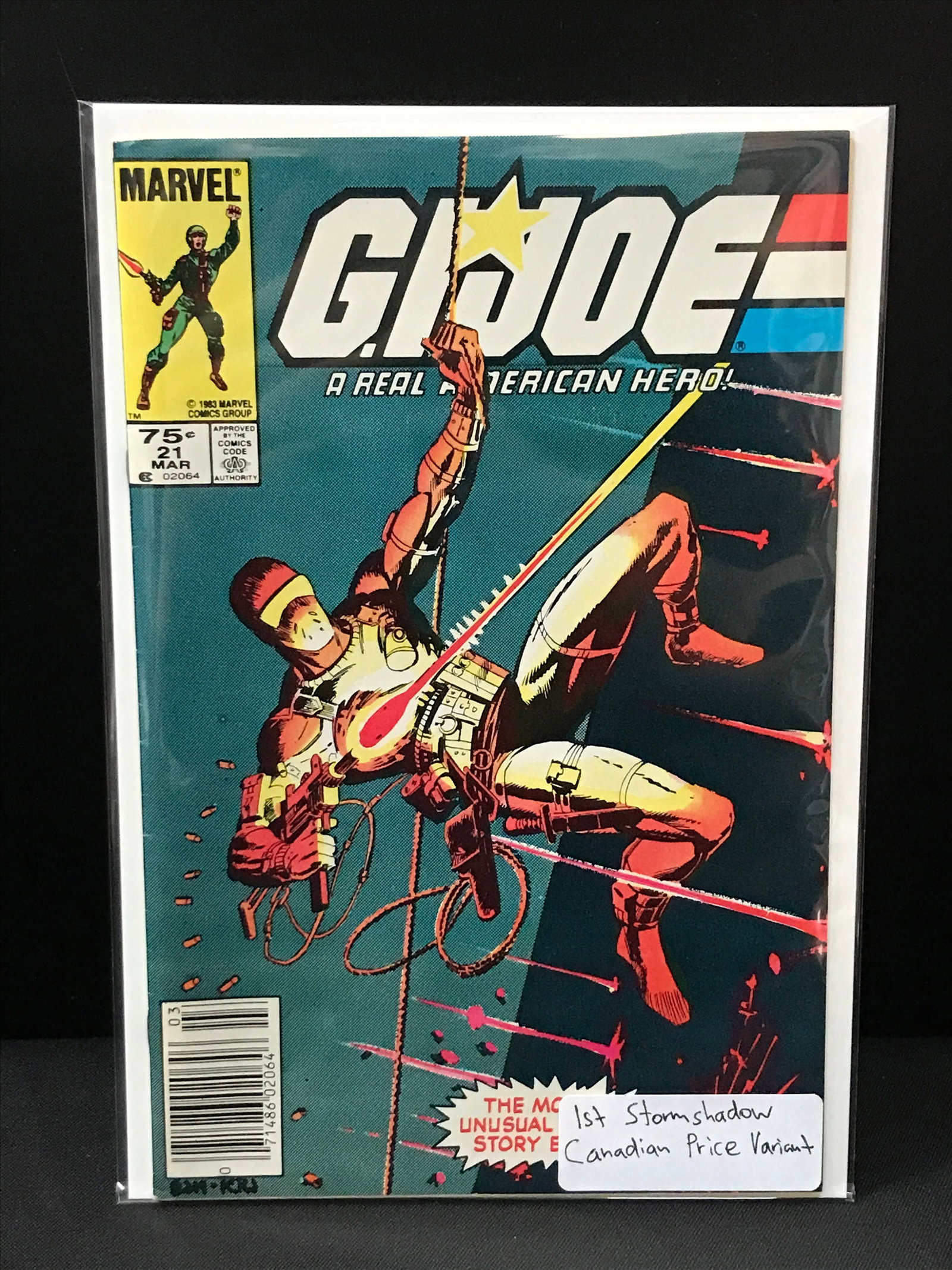 G.I JOE #21 1ST STORMSHADOW CPV - MARVEL COMICS (1 of 1)