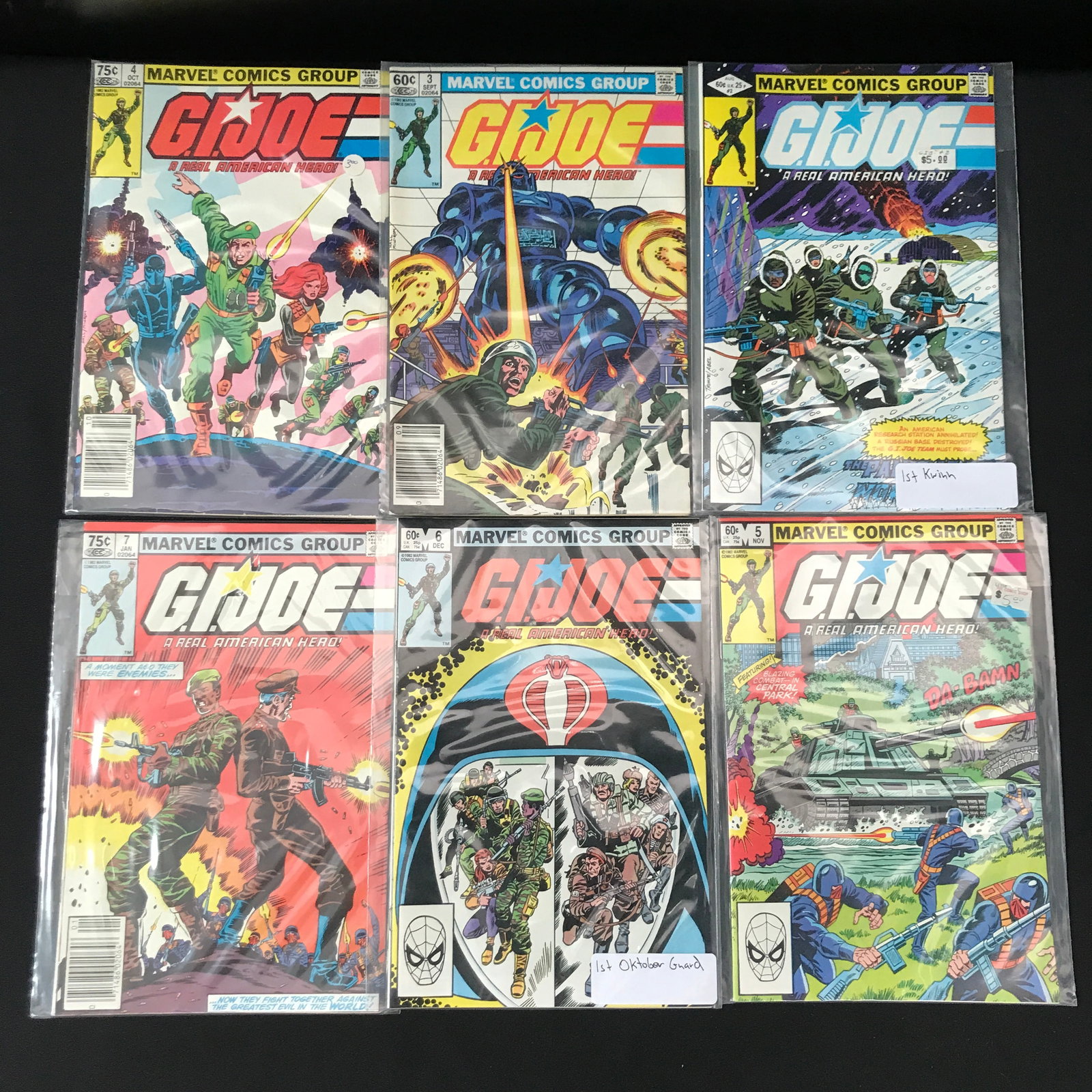 LOT OF 6 G.I.JOE COMICS #2-7 - MARVEL COMICS (1 of 1)