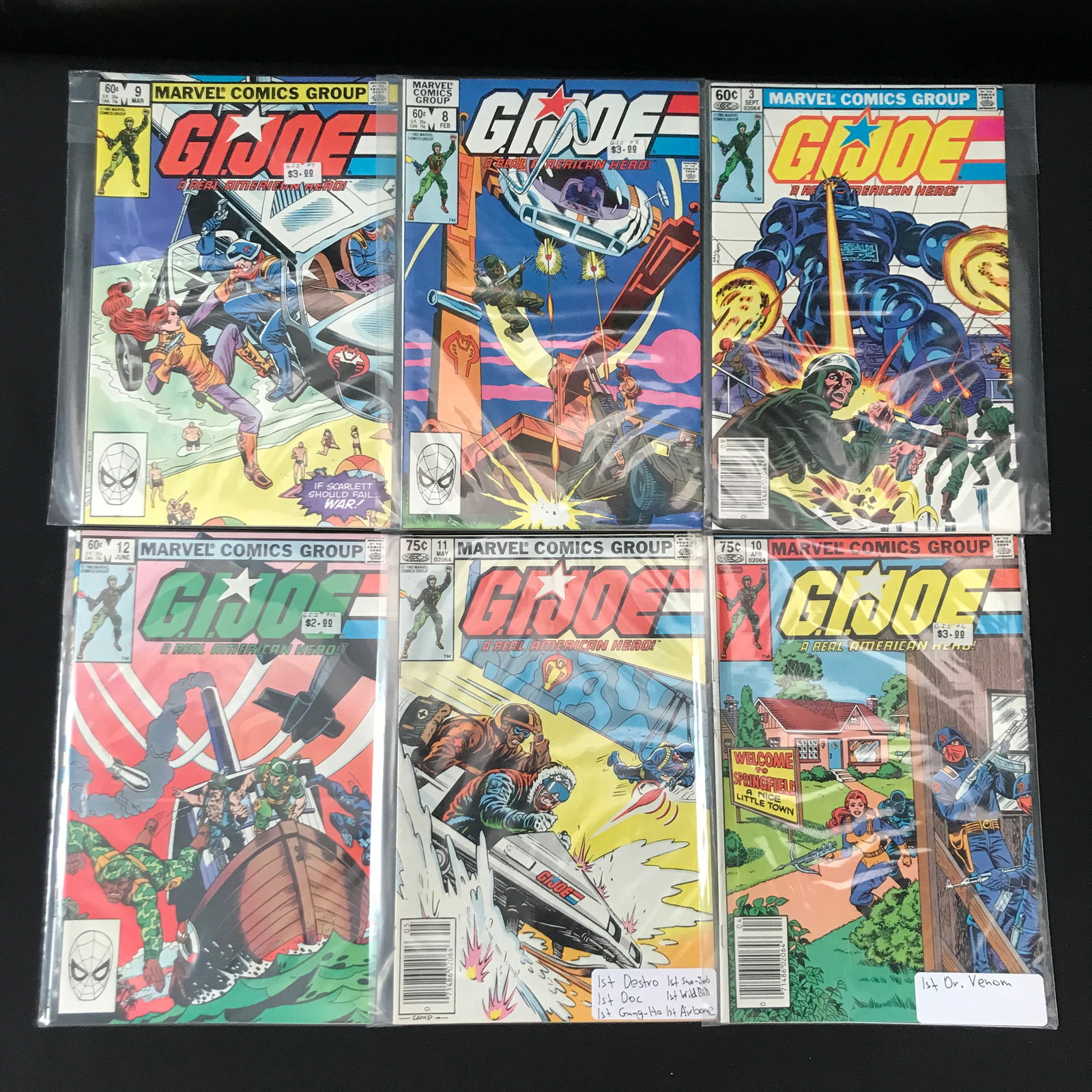LOT OF 6 G.I.JOE COMICS - MARVEL COMICS (1 of 1)
