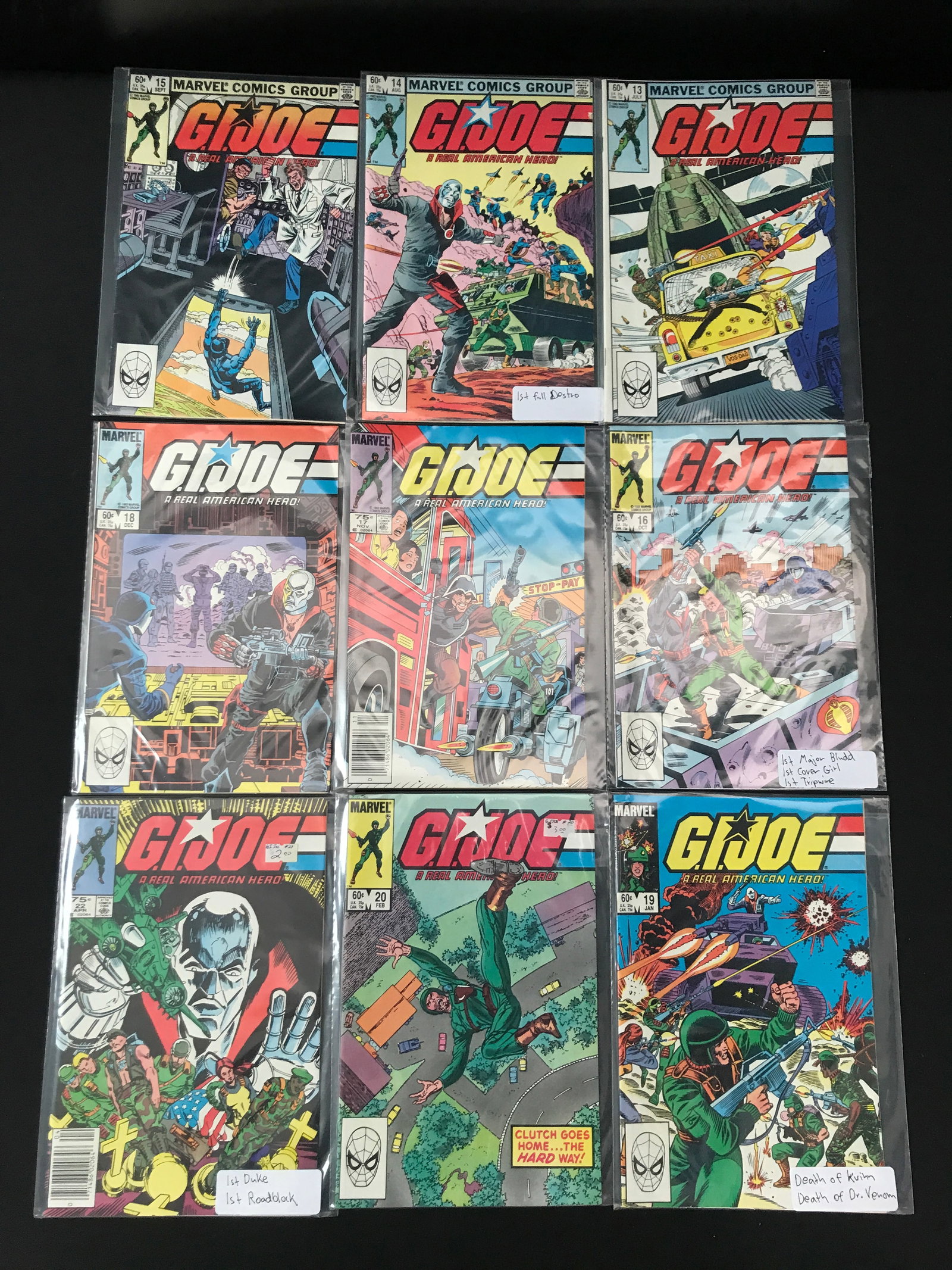 LOT OF 9 G.I.JOE COMICS - MARVEL COMICS (1 of 1)
