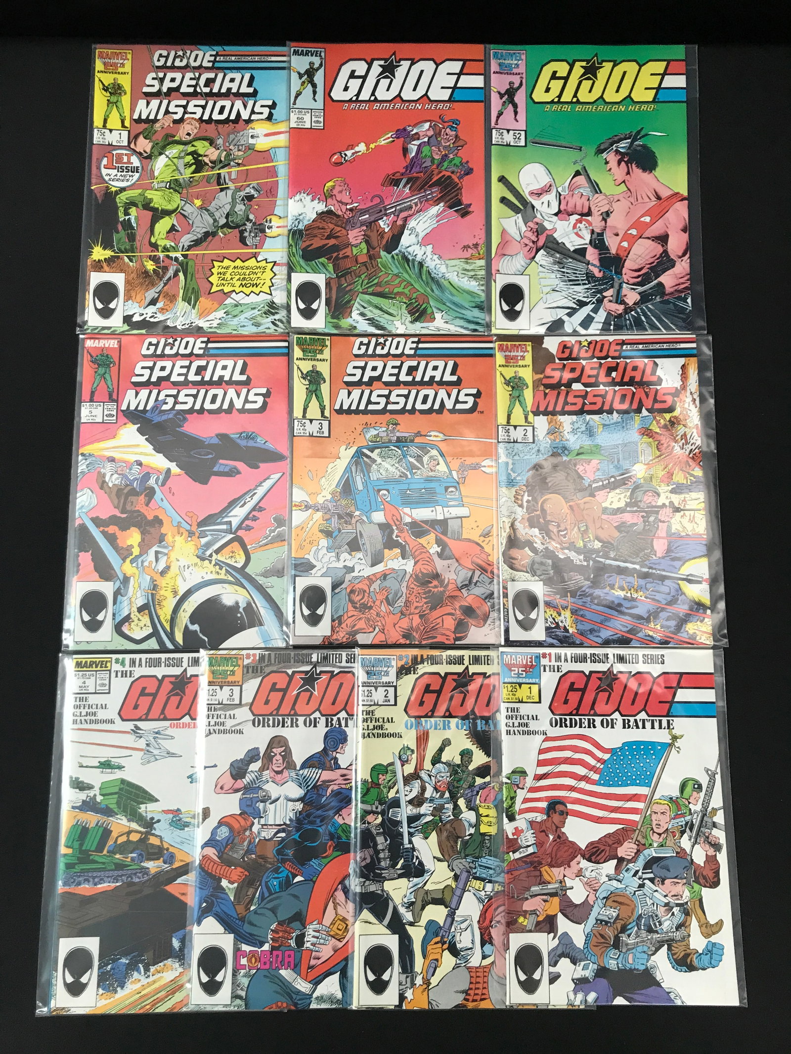 LOT OF 10 G.I.JOE COMICS - MARVEL COMICS (1 of 1)