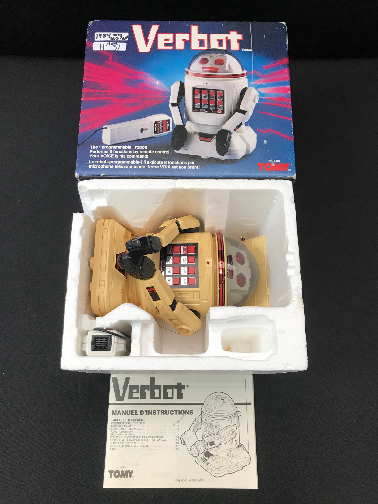 1984 TOMY VERBOT IN ORIGINAL PACKAGING: Prices are in Canadian dollars