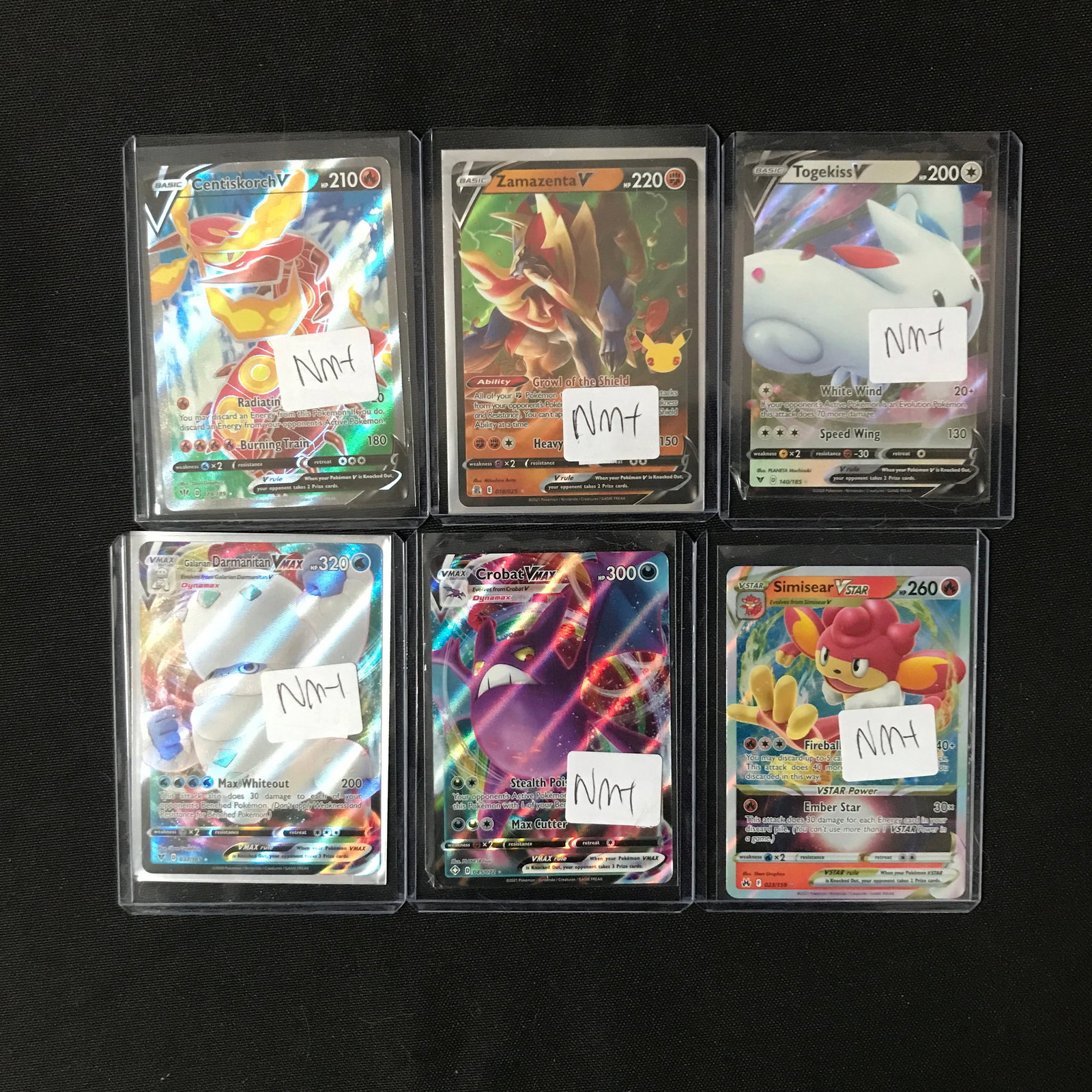 LOT OF 6 POKEMON TCG TRADING CARD IN PLASTIC SLEEVES (1 of 1)
