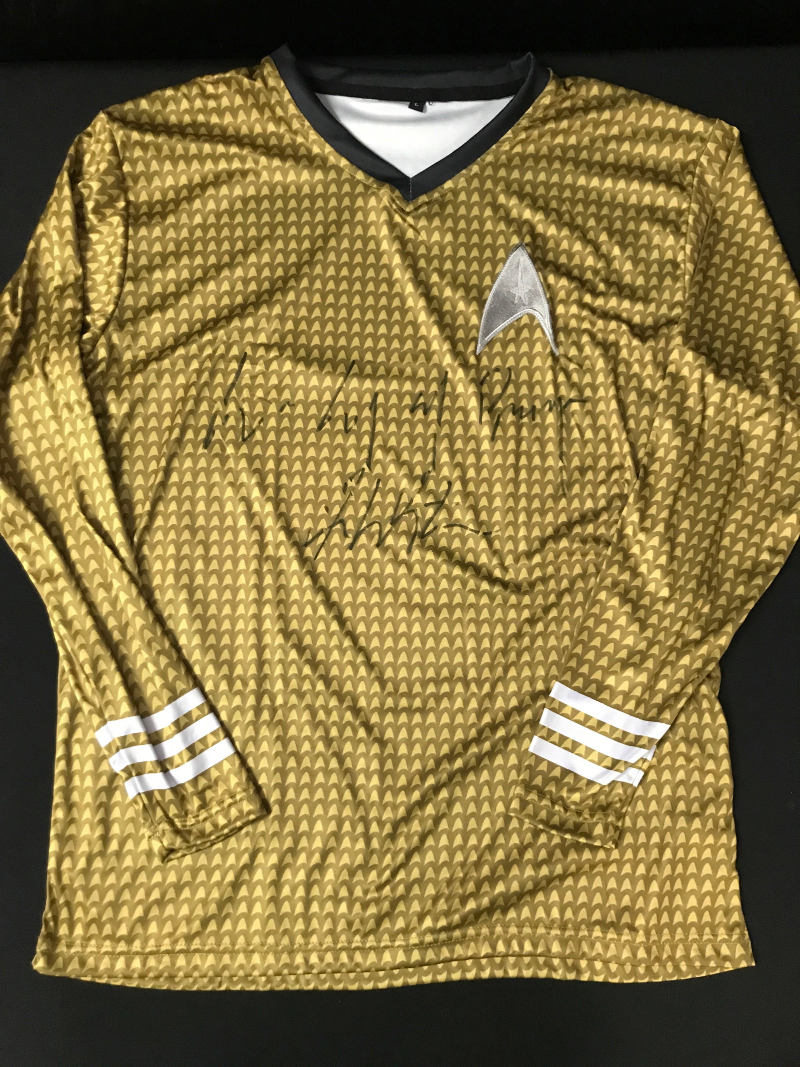 WILLIAM SHATNER SIGNED AND INSCRIBED "LIVE LONG AND PROSPER" STAR TREK JERSEY - WWOC COA (1 of 2)