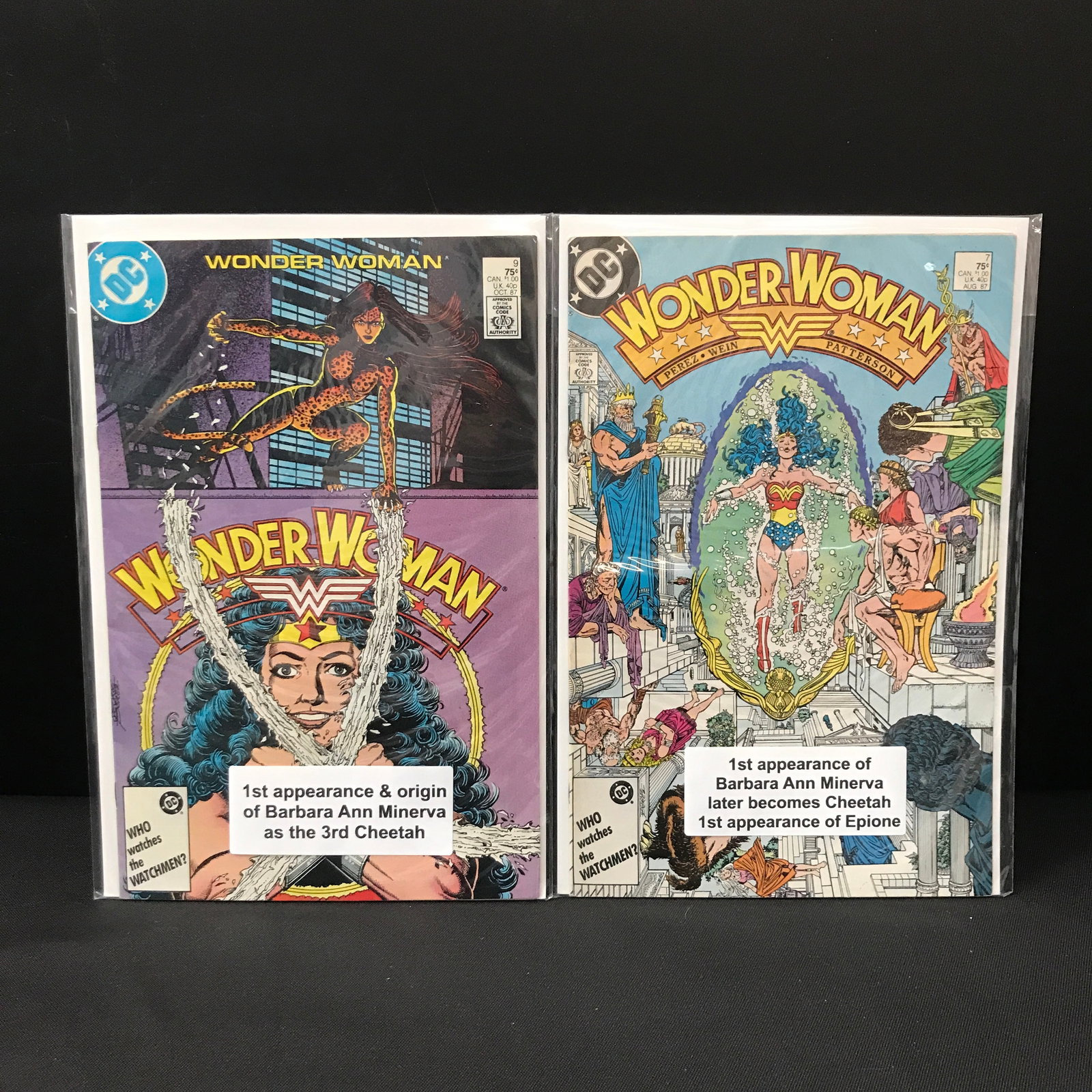 LOT OF 2 WONDER WOMAN COMICS #7 & #9 SEVERAL 1ST APPS - DC COMICS (1 of 1)