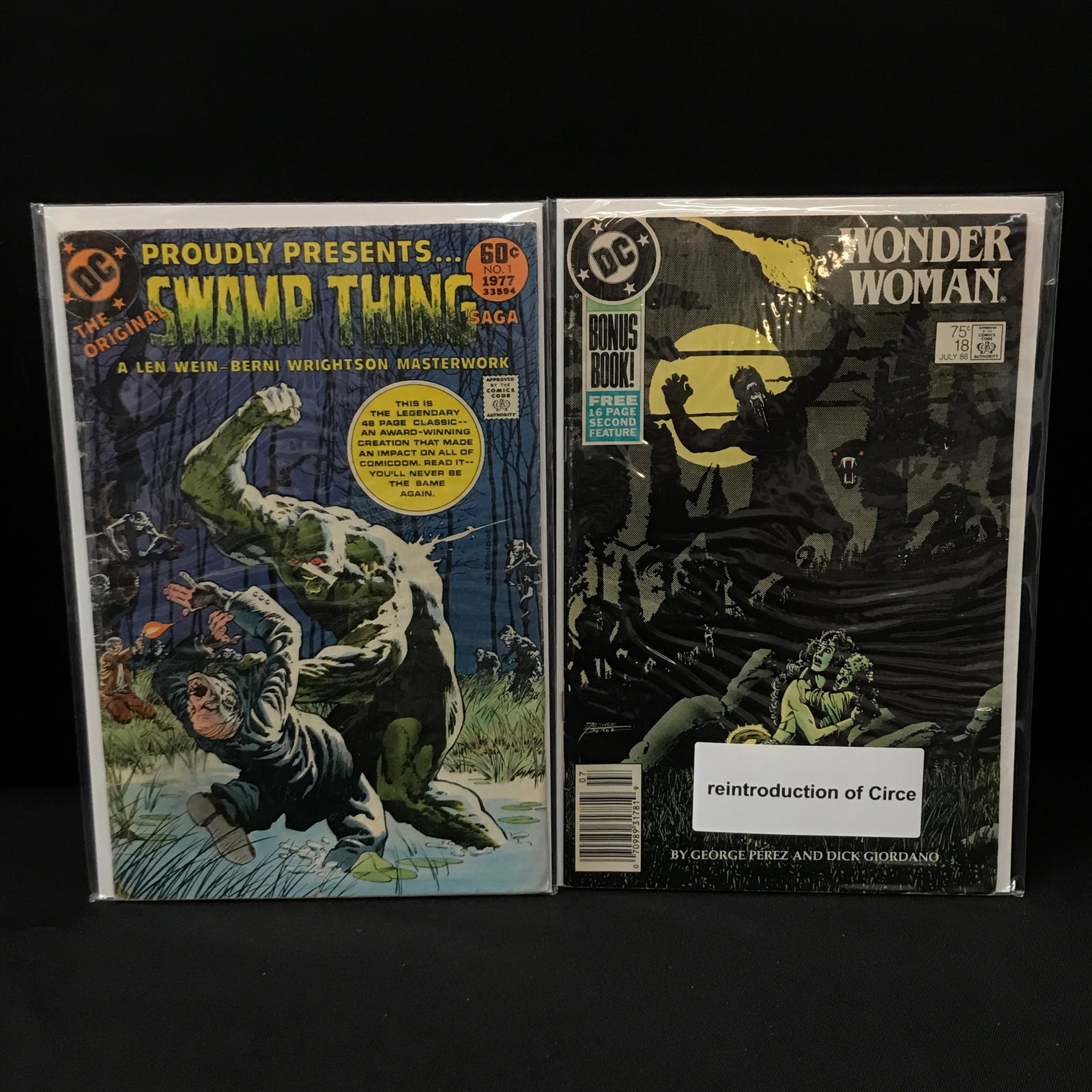 LOT OF 2 DC COMICS - WONDER WOMAN & SWAMP THING (1 of 1)
