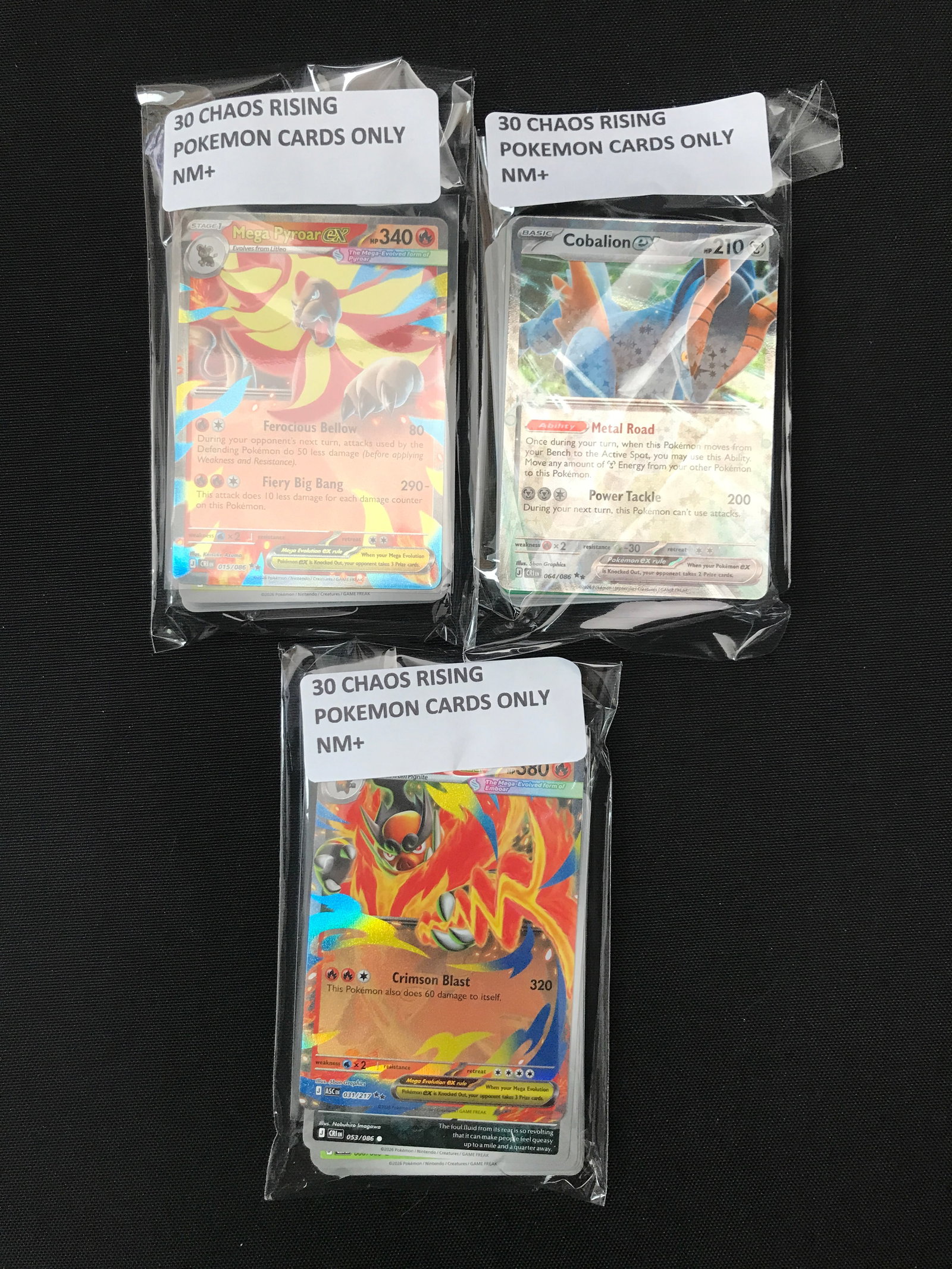 LOT OF 90 POKEMON TCG TRADING CARDS - CHAOS RISING (1 of 1)