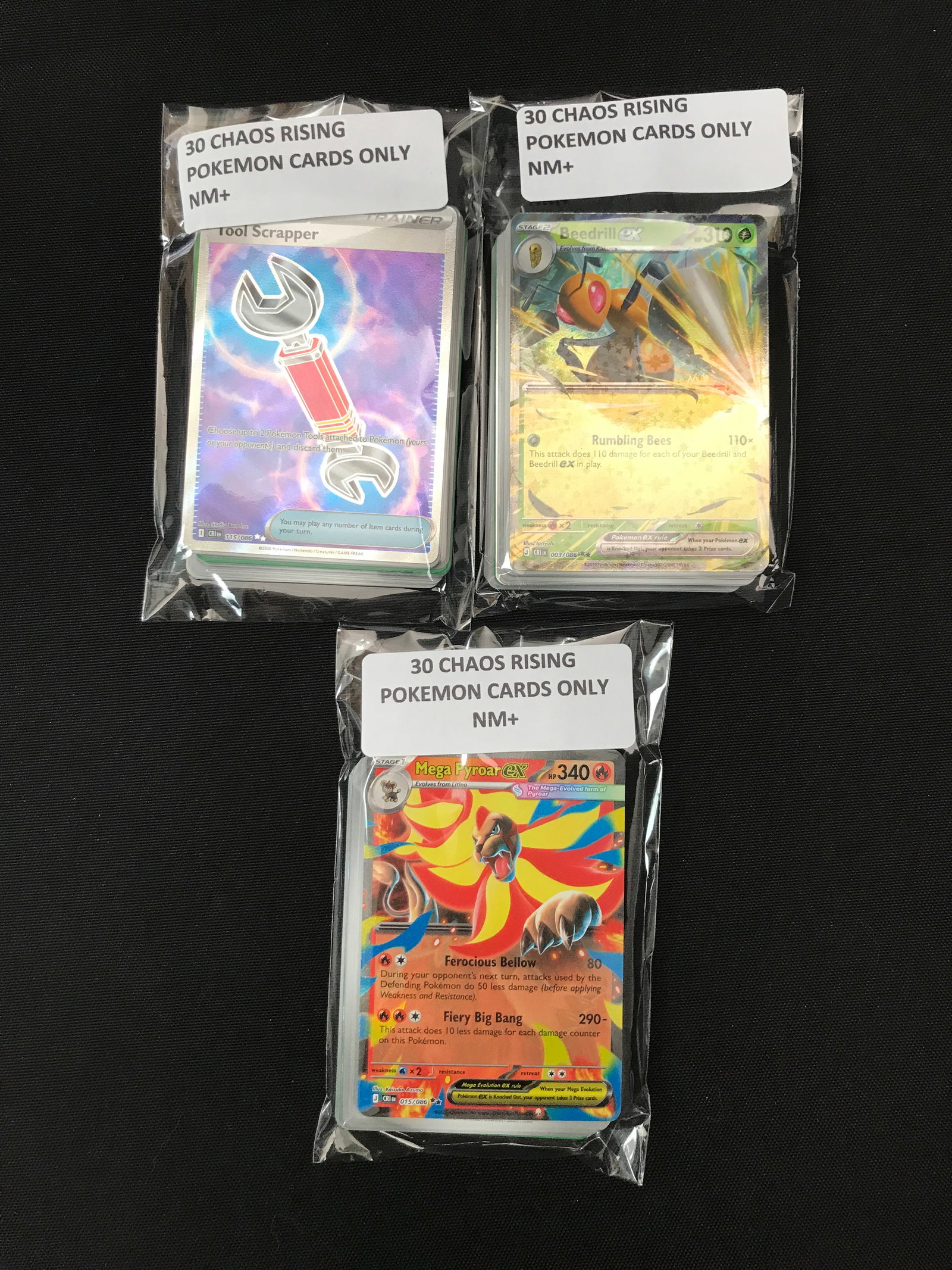 LOT OF 90 POKEMON TCG TRADING CARDS - CHAOS RISING (1 of 1)