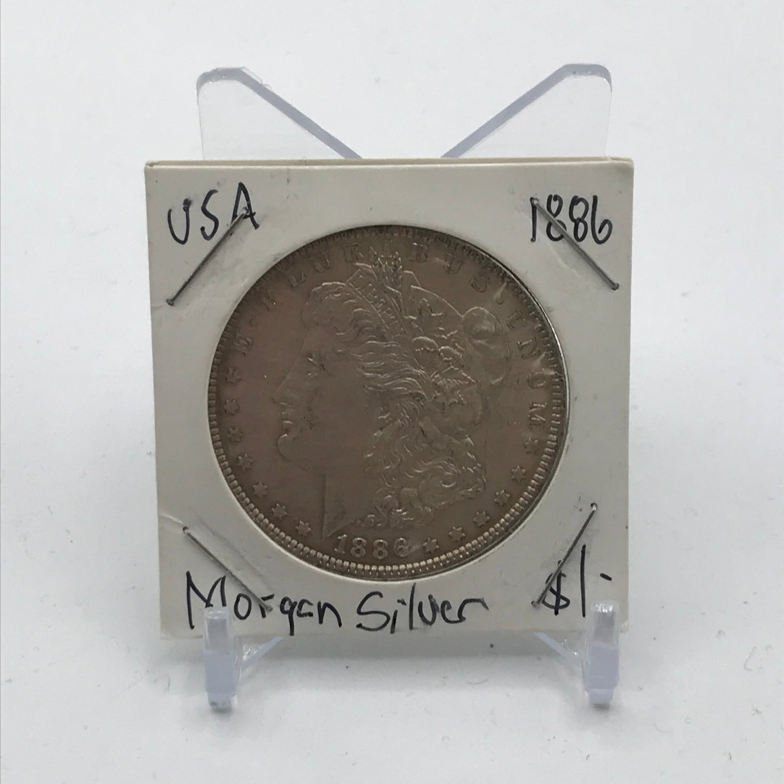 USA MORGAN SILVER DOLLAR - MINTED 1886 (1 of 2)