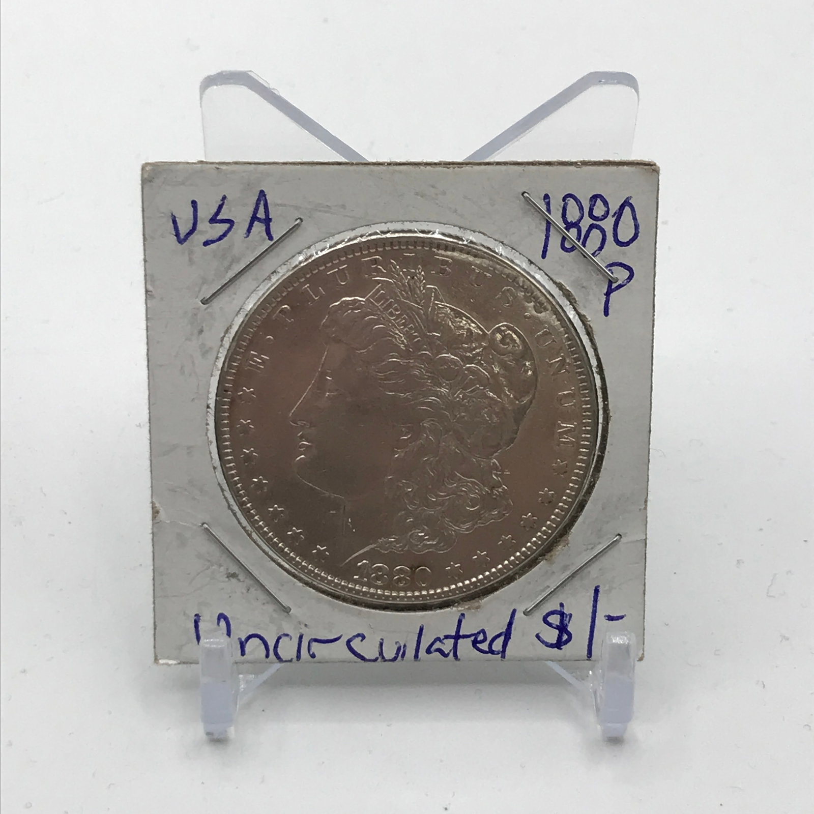 UNCIRCULATED SILVER DOLLAR - MINTED 1880 IN PHILADELPHIA: Prices are in Canadian dollars