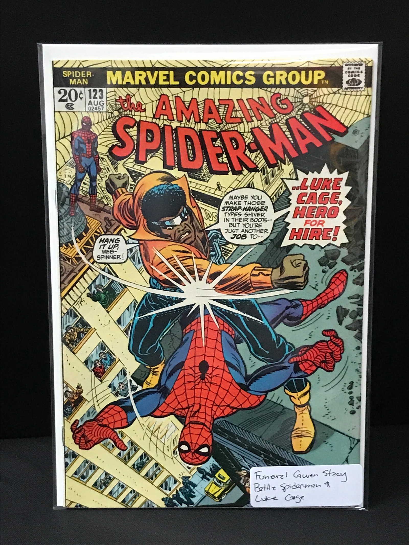 THE AMAZING SPIDERMAN #123 FUNERAL OF GWEN STACY - MARVEL COMICS: Prices are in Canadian dollars