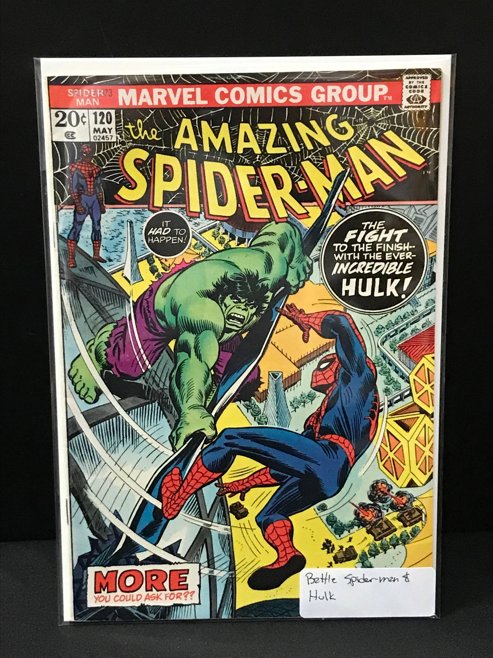 THE AMAZING SPIDERMAN #12O SPIDEY VS HULK - MARVEL COMICS (1 of 1)