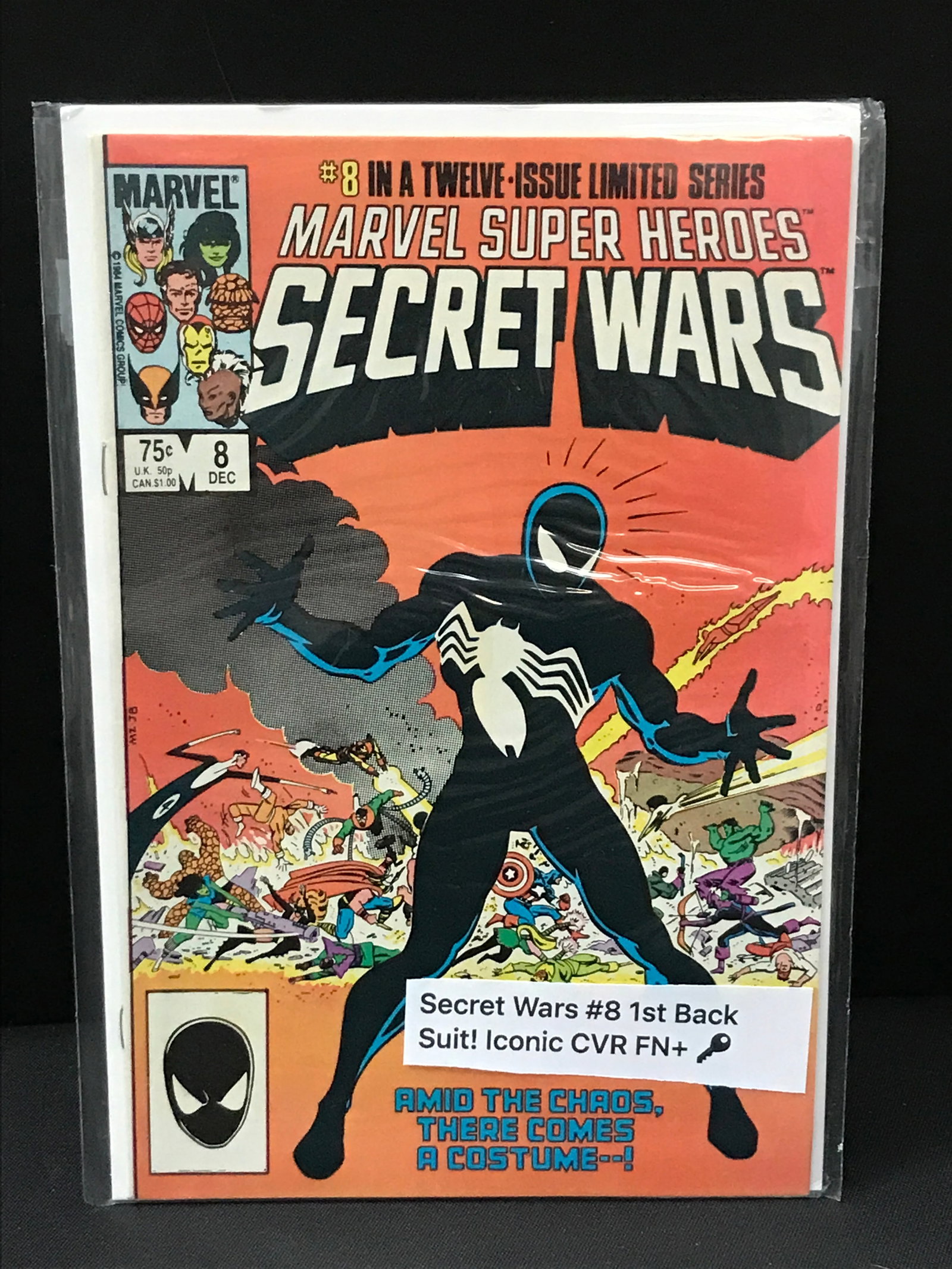 MARVEL SUPER HEROES SECRET WARS #8 1ST APP SPIDERMAN BLACK SUIT - MARVEL COMICS (1 of 1)