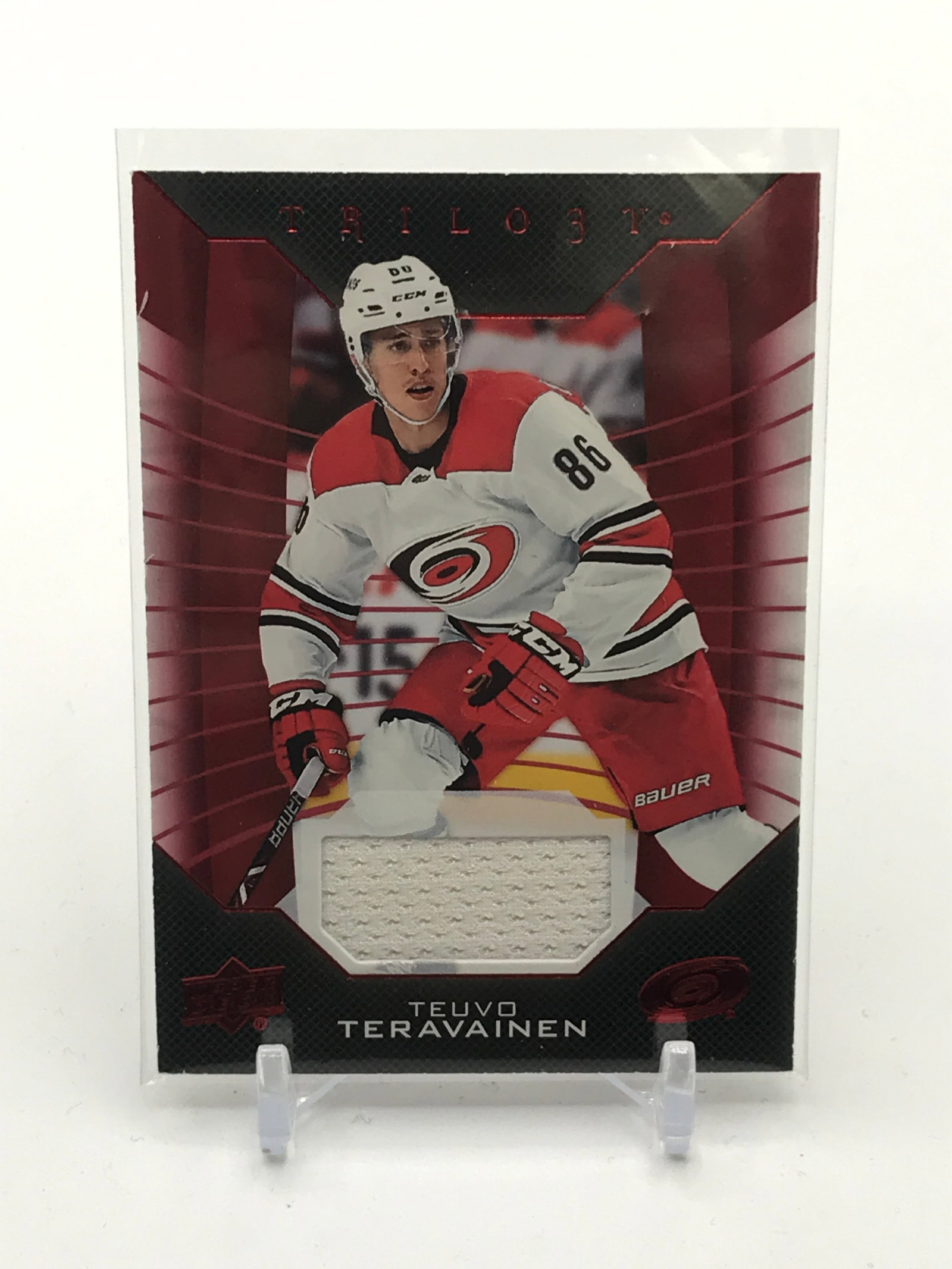 2019-20 UPPER DECK TRILOGY TEUVO TERAVAINEN PATCH TRADING CARD: Prices are in Canadian dollars