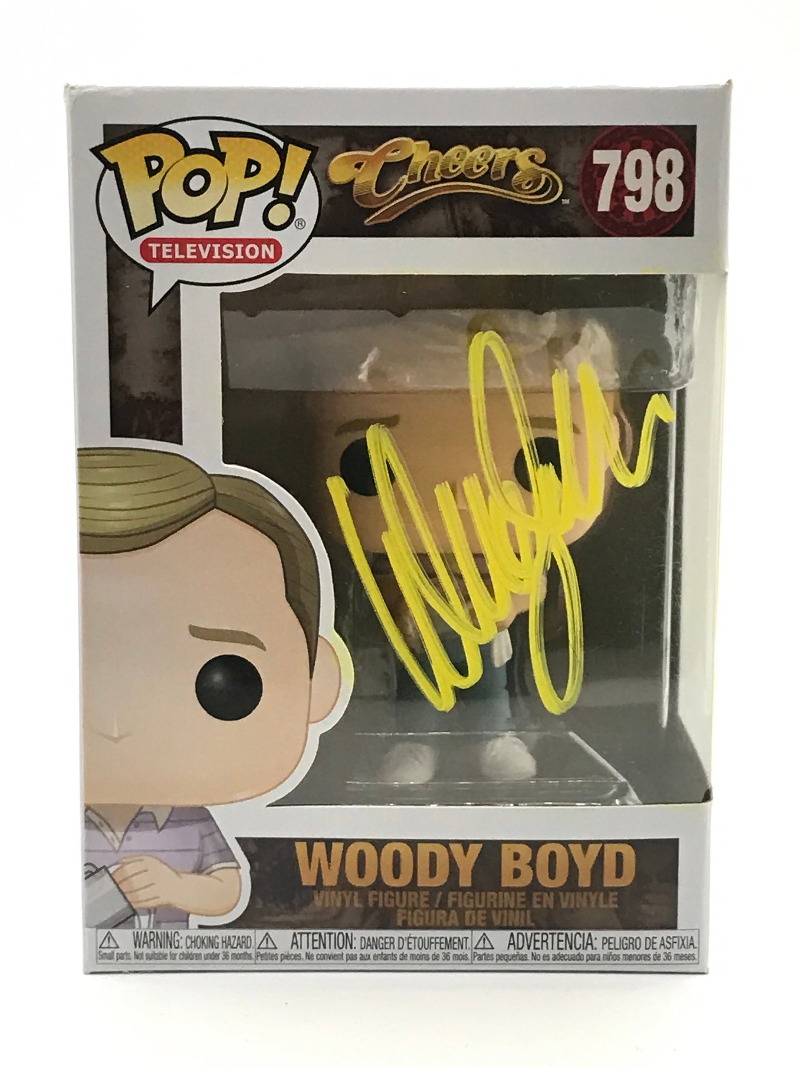 WOODY HARRELSON SIGNED WOODY BOYD CHEERS FUNKO POP - KB COA (1 of 2)
