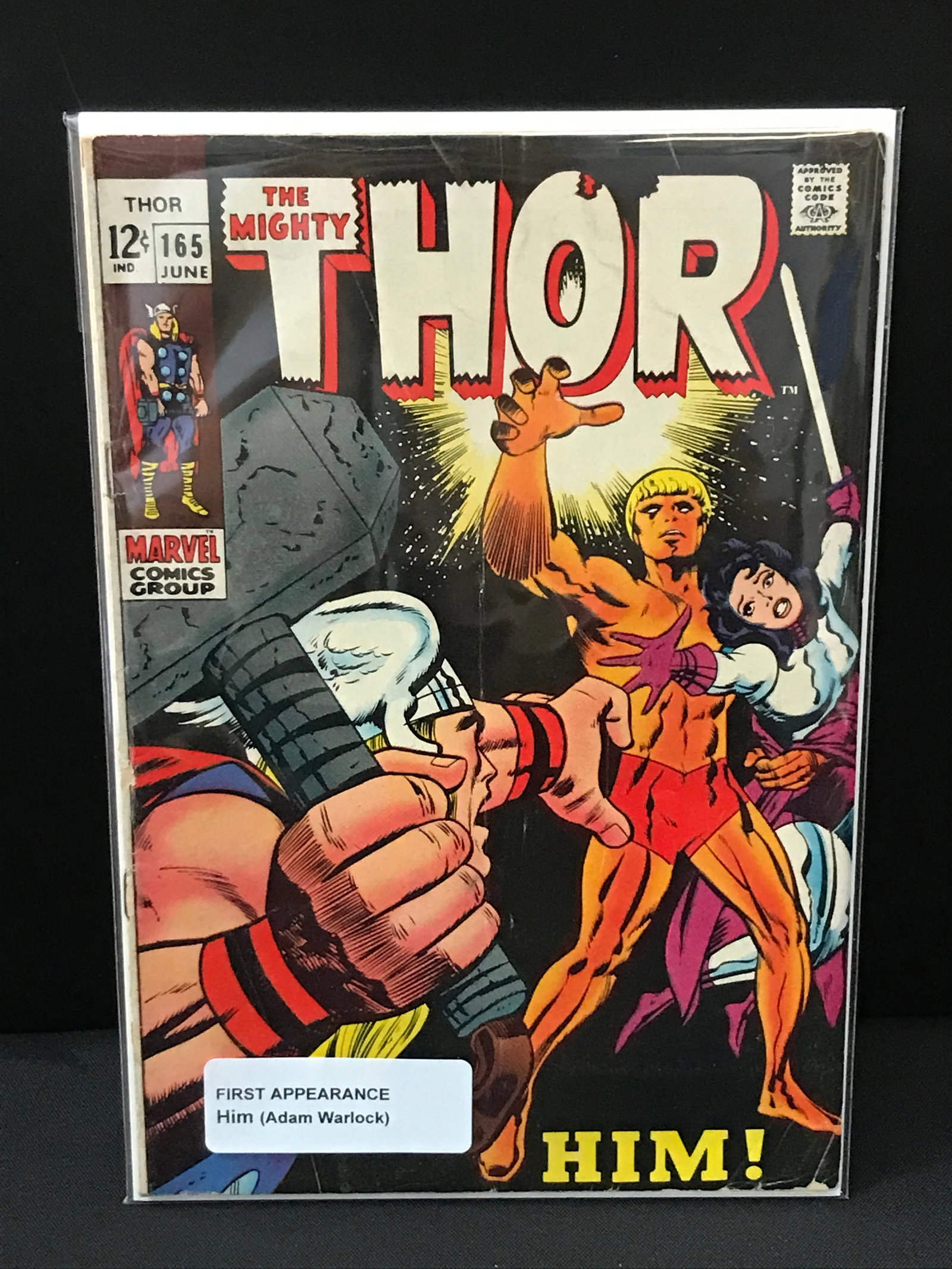 THE MIGHTY THOR #165 1ST APP HIM (ADAM WARLOCK) - MARVEL COMICS (1 of 1)