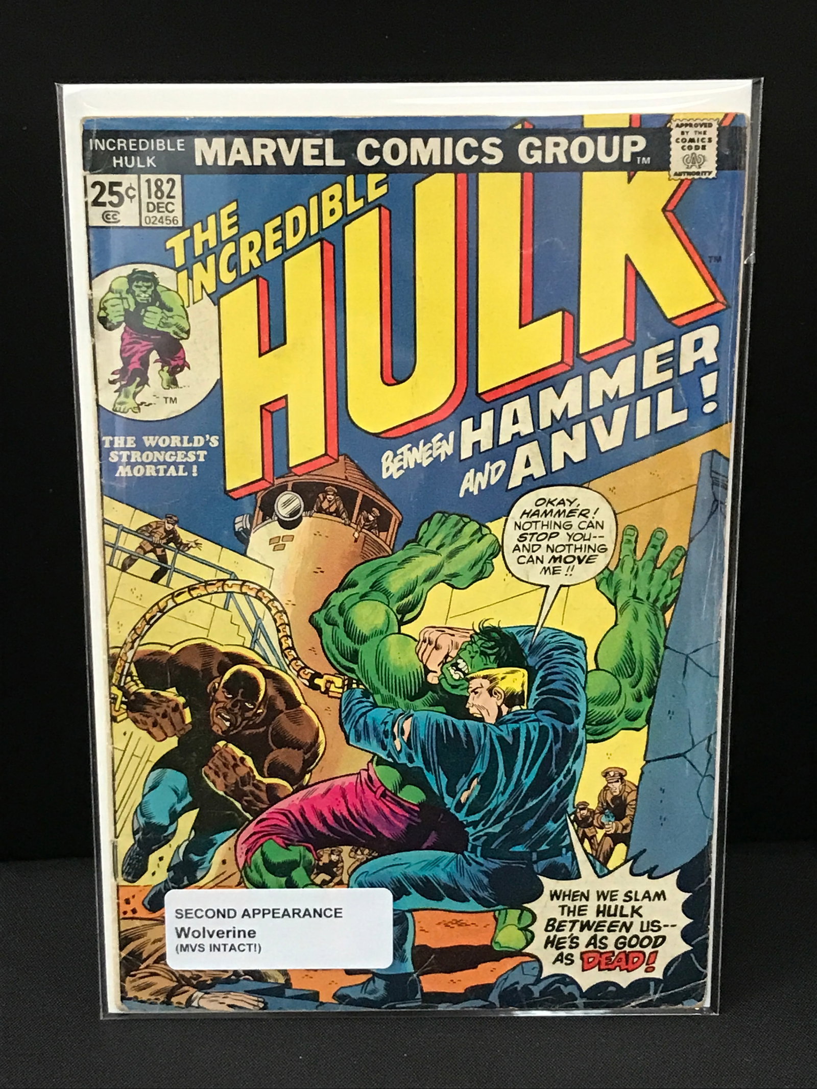 THE INCREDIBLE HULK #182 2ND APP WOLVERINE MVS INTACT - MARVEL COMICS: Prices are in Canadian dollars