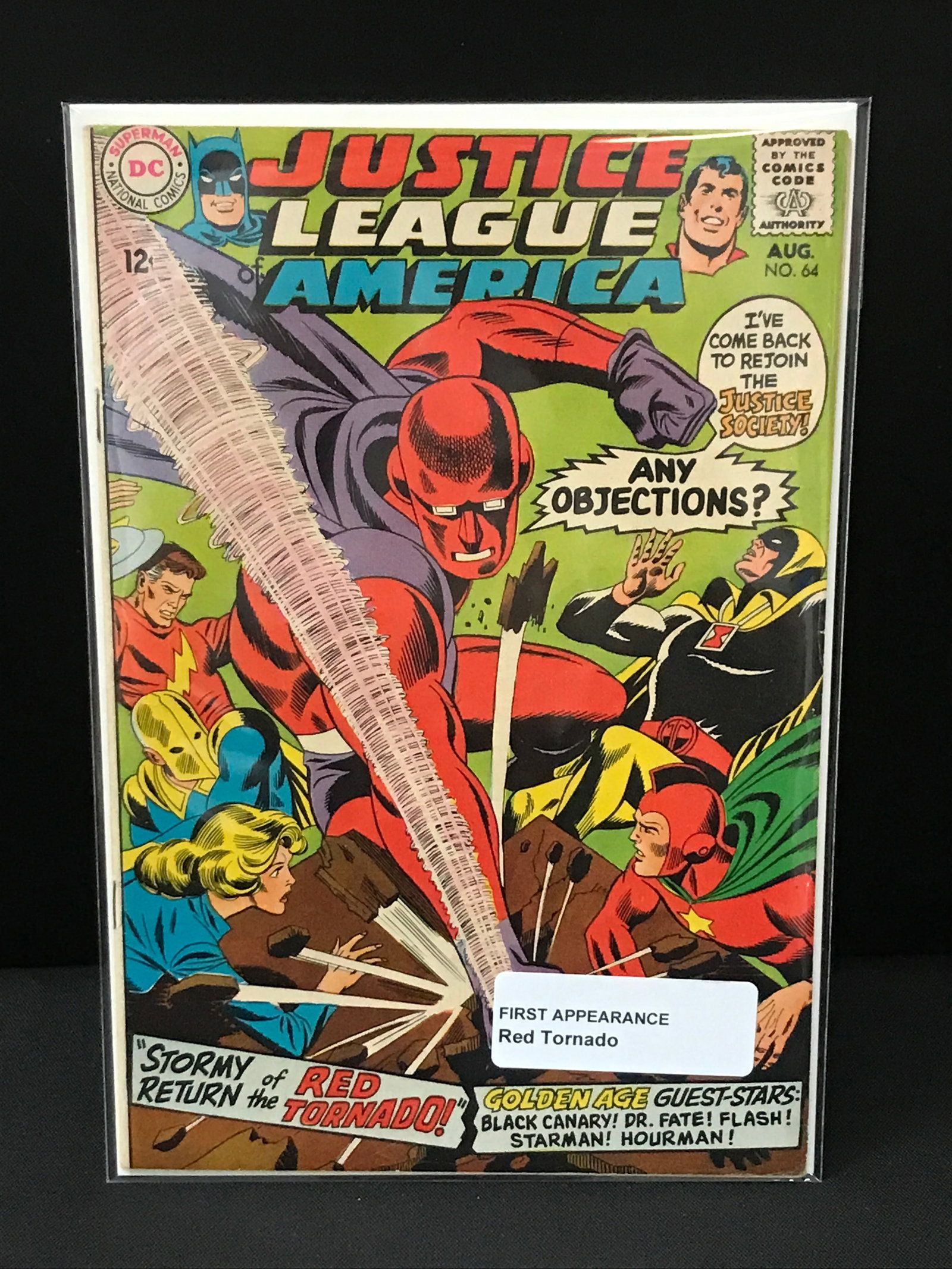 JUSTICE LEAGUE OF AMERICA #64 1ST APP RED TORNADO - DC COMICS (1 of 1)