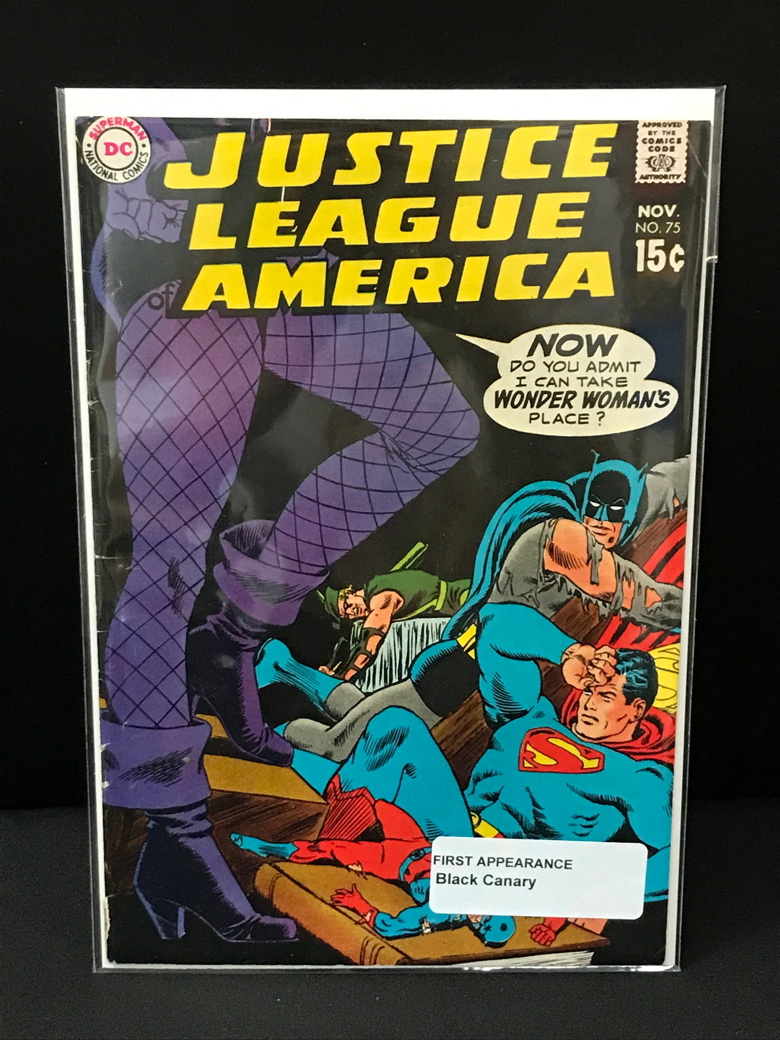 JUSTICE LEAGUE OF AMERICA #75 1ST APP BLACK CANARY - DC COMICS (1 of 1)