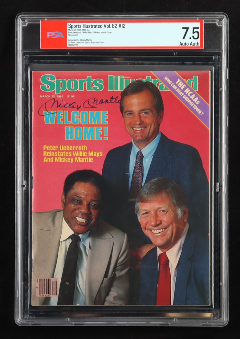 MICKEY MANTLE SIGNED SPORTS ILLUSTRATED VOLUME. 62 #12 - PSA GRADE 7.5: Prices are in Canadian dollars