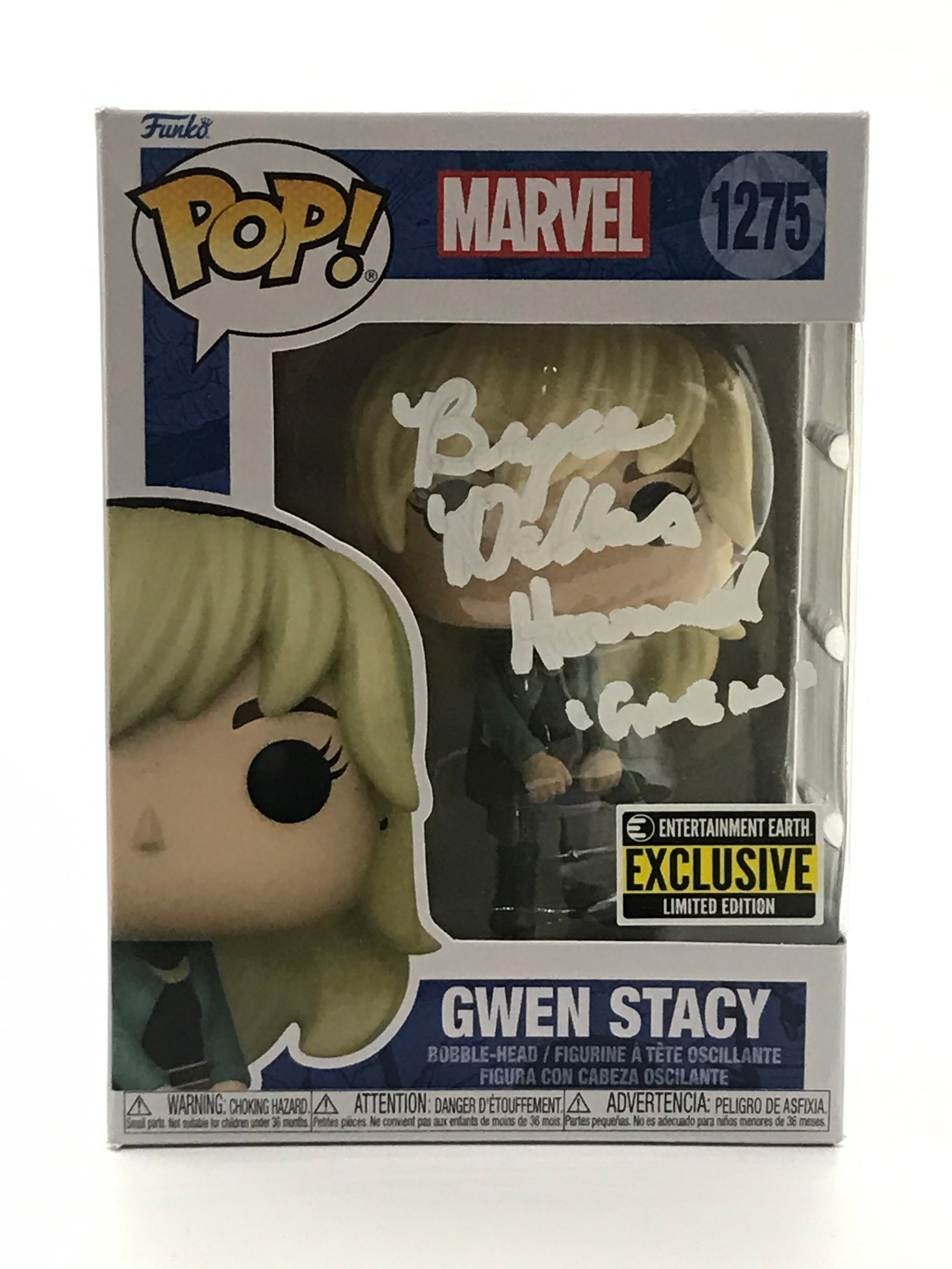 BRYCE DALLAS HOWARD SIGNED GWEN STACY FUNKO POP - WWOC COA (1 of 2)