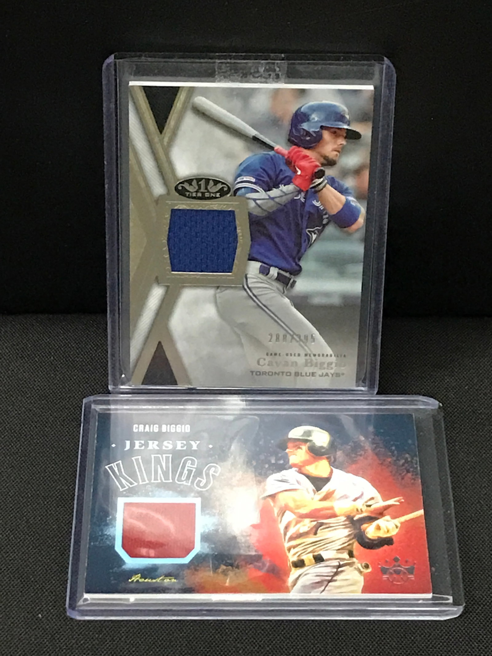 LOT OF 2 MLB PATCH TRADING CARDS - CAVAN BIGGIO & CRAIG BIGGIO (1 of 1)