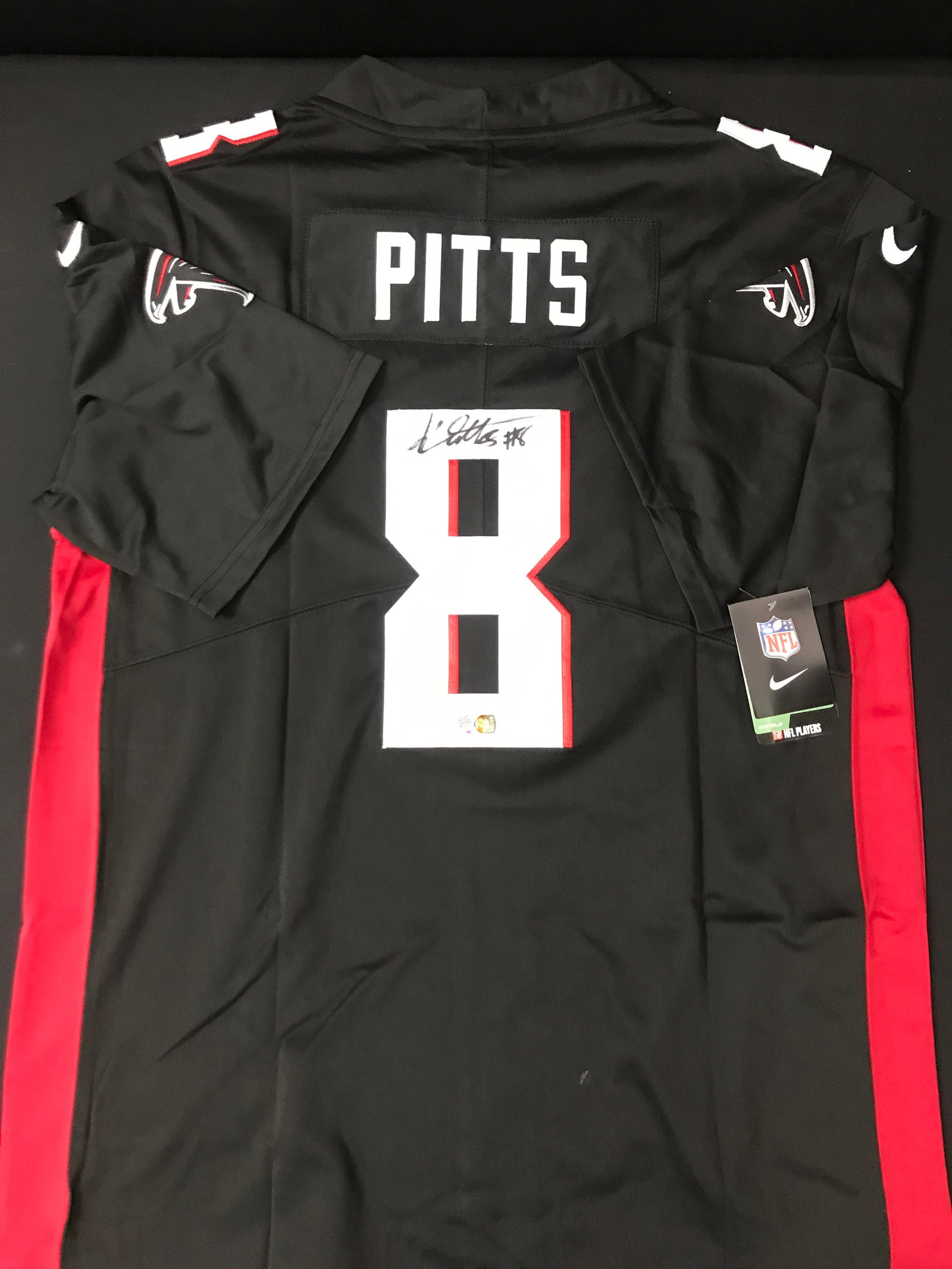 KYLE PITTS SIGNED ATLANTA FALCONS CUSTOM JERSEY - ELITE SPORTS COA: Prices are in Canadian dollars