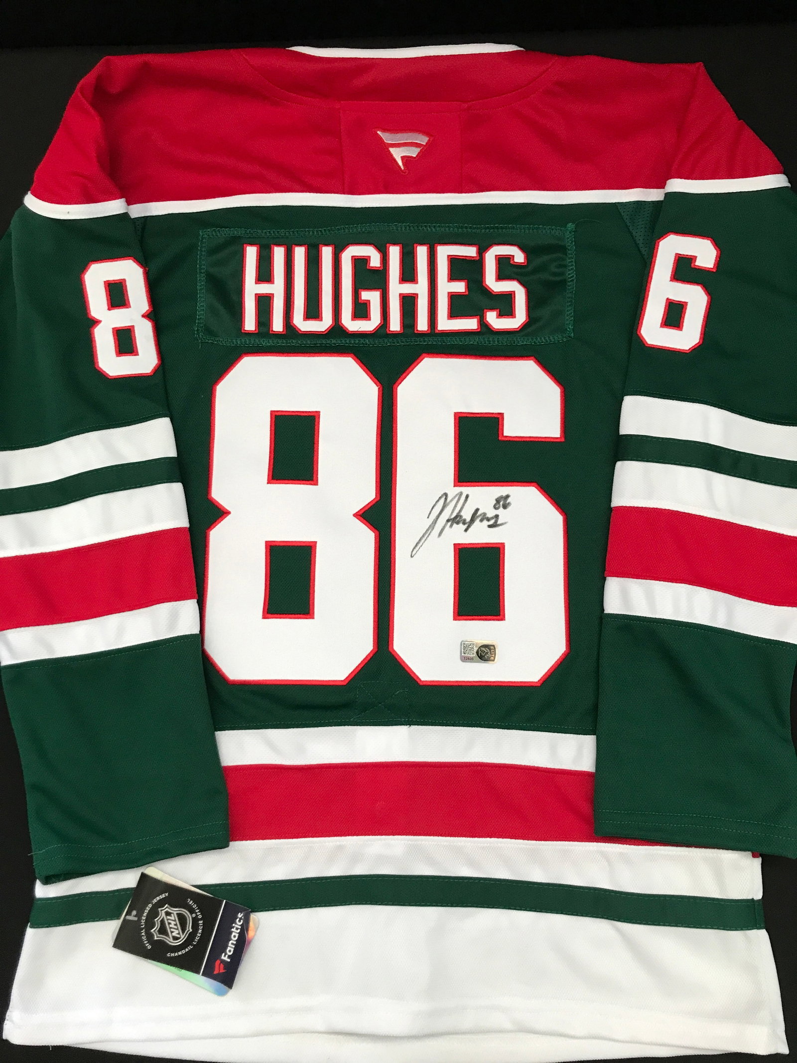 JACK HUGHES SIGNED NEW JERSEY DEVILS CISTOM JERSEY - ELITE SPORTS COA (1 of 3)