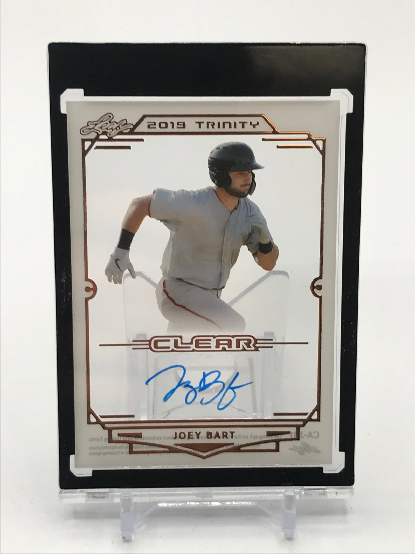 2019 LEAF TRINITY JOEY BART SIGNED TRADING CARD (1 of 2)
