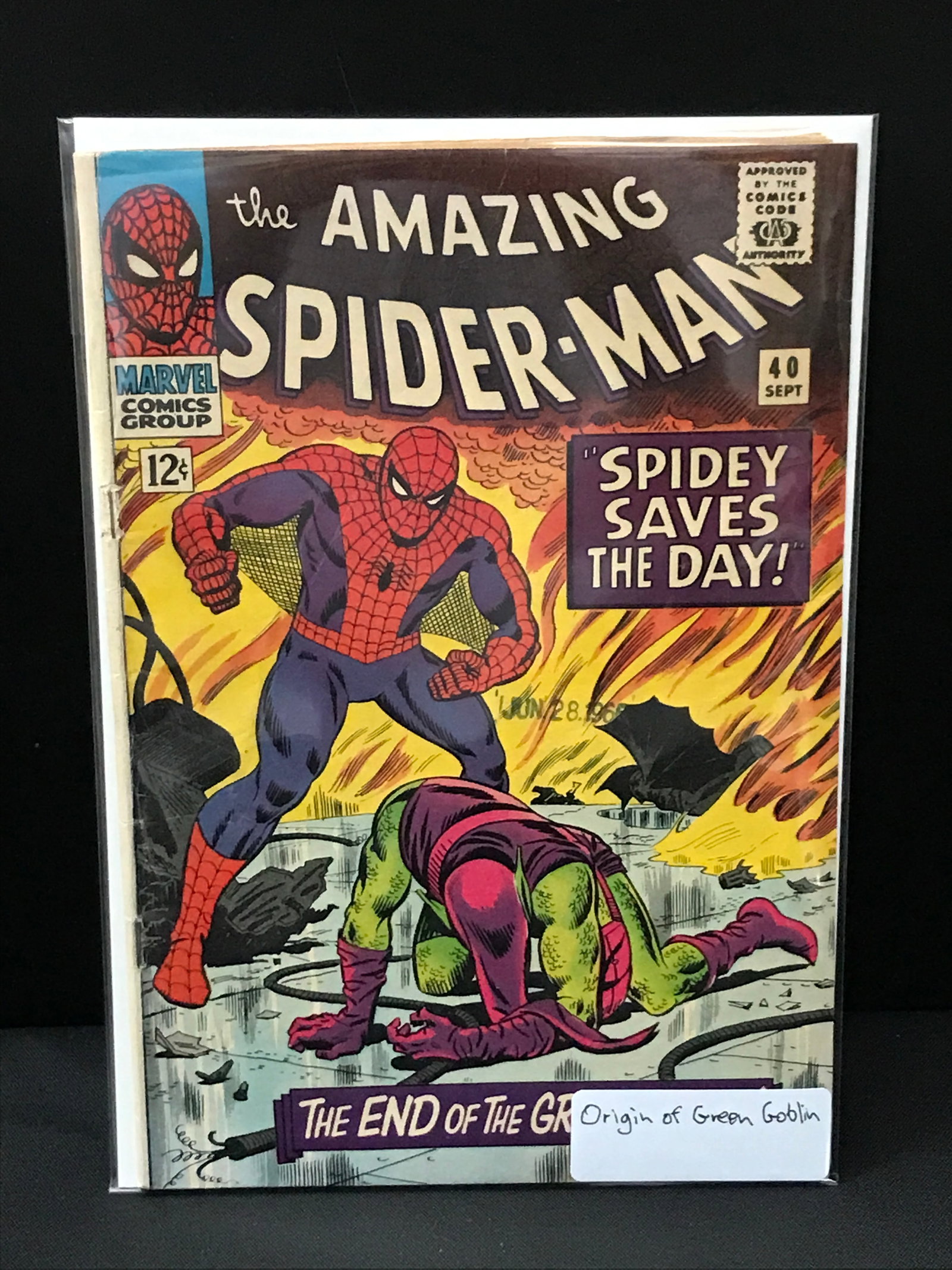 THE AMAZING SPIDERMAN #40 ORIGIN OF GREEN GOBLIN - MARVEL COMICS: Prices are in Canadian dollars