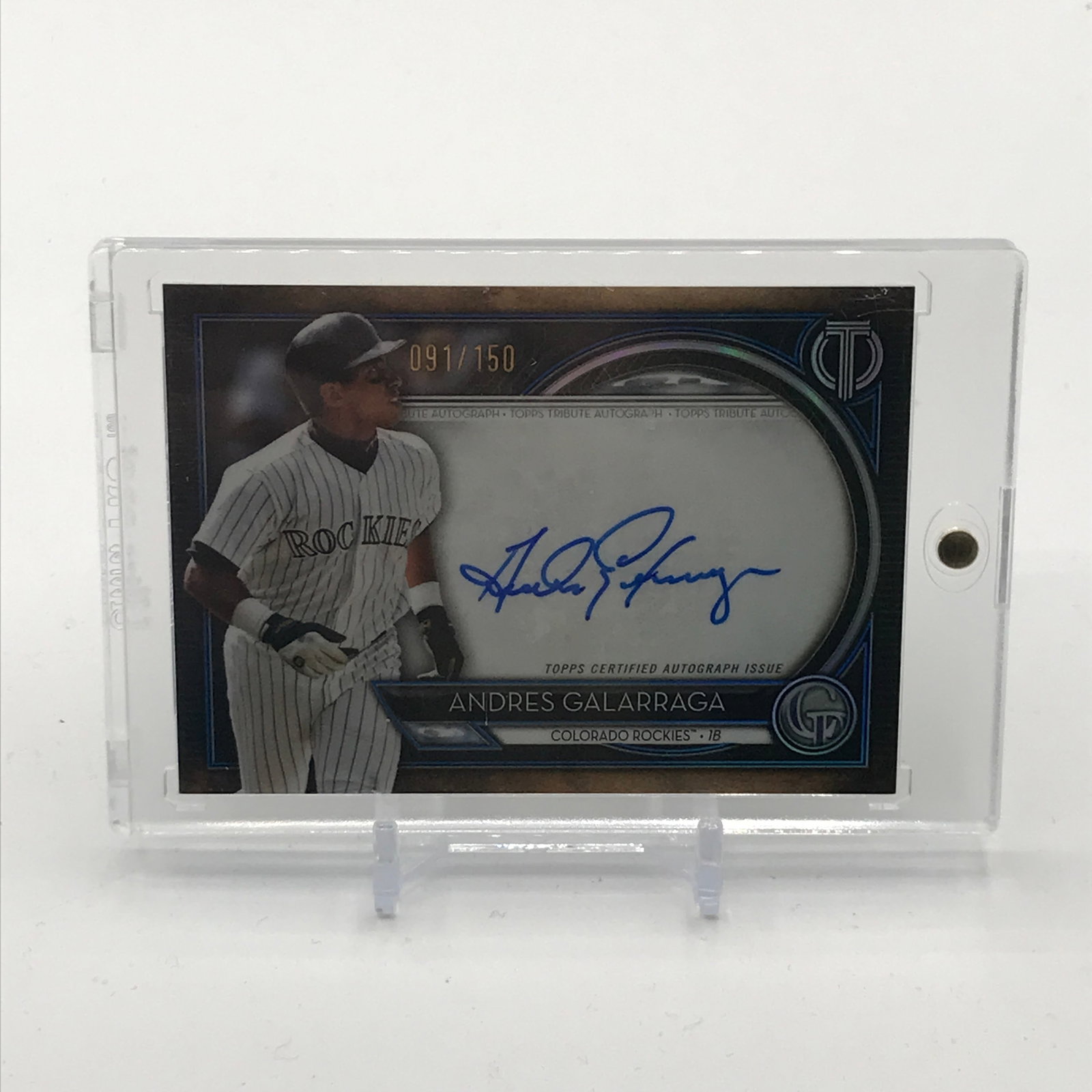 2020 TOPPS TRIBUTE BASEBALL ANDRES GALARRAGA SIGNED TRADING CARD 091/150: Prices are in Canadian dollars