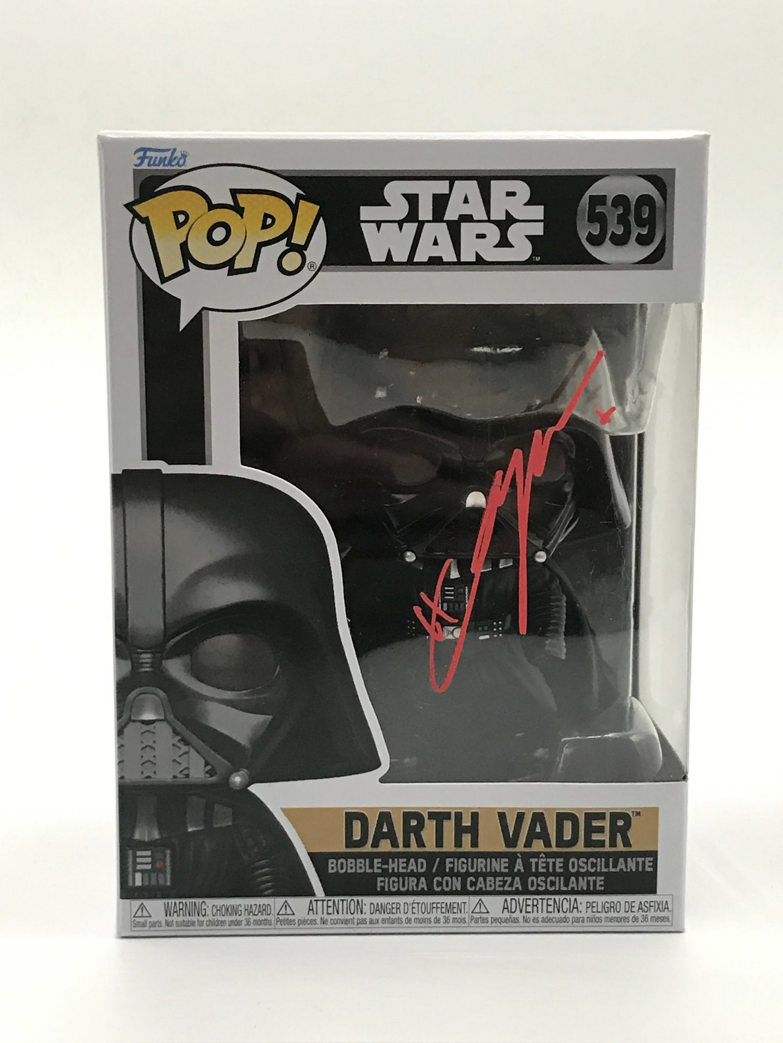 HAYDEN CHRISTENSEN SIGNED DARTH VADER FUNKO POP - WWOC COA (1 of 2)