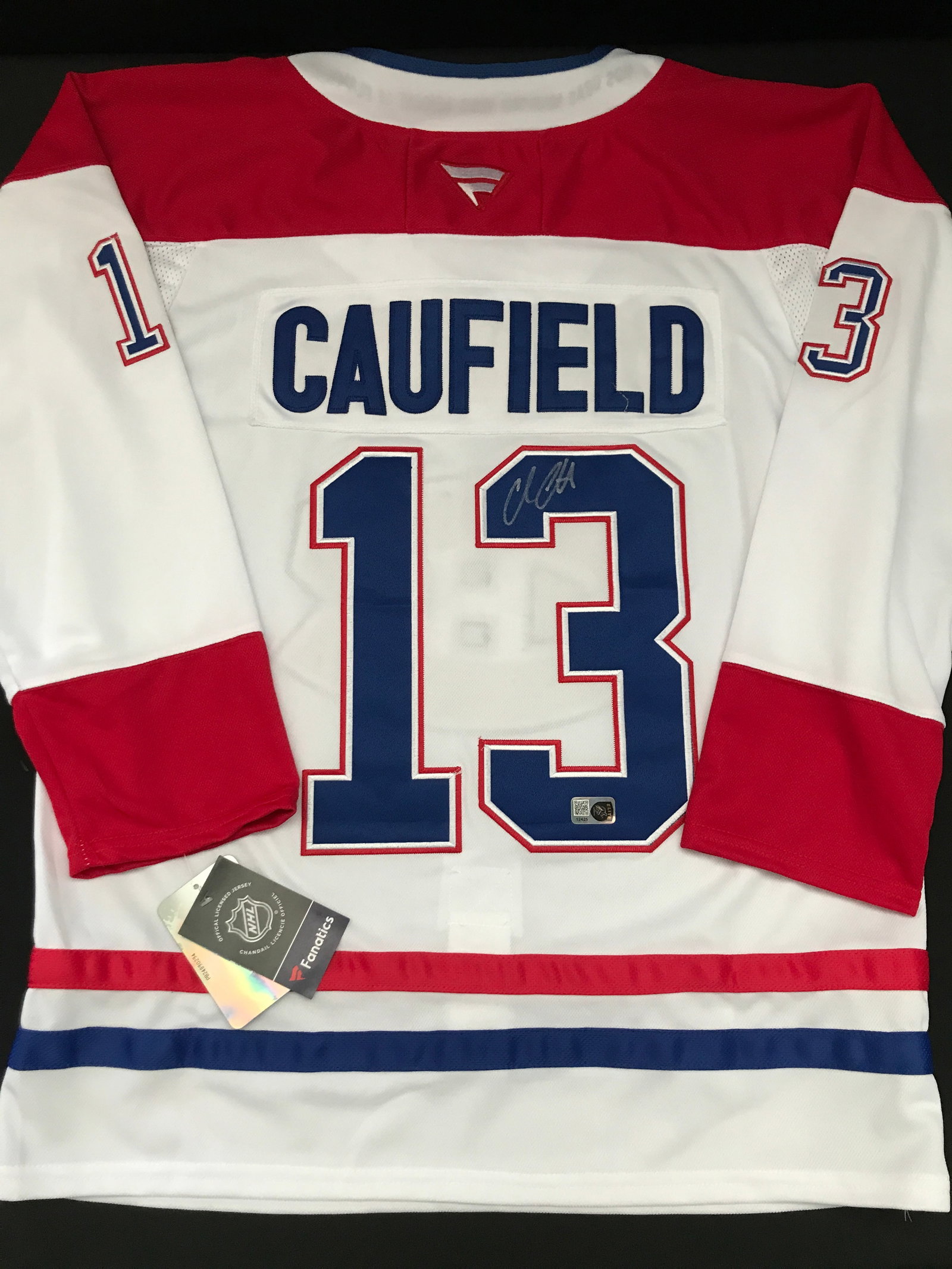 COLE CAULFIELD SIGNED MONTREAL CANADIENS CUSTOM JERSEY - ELITE SPORTS COA: Prices are in Canadian dollars