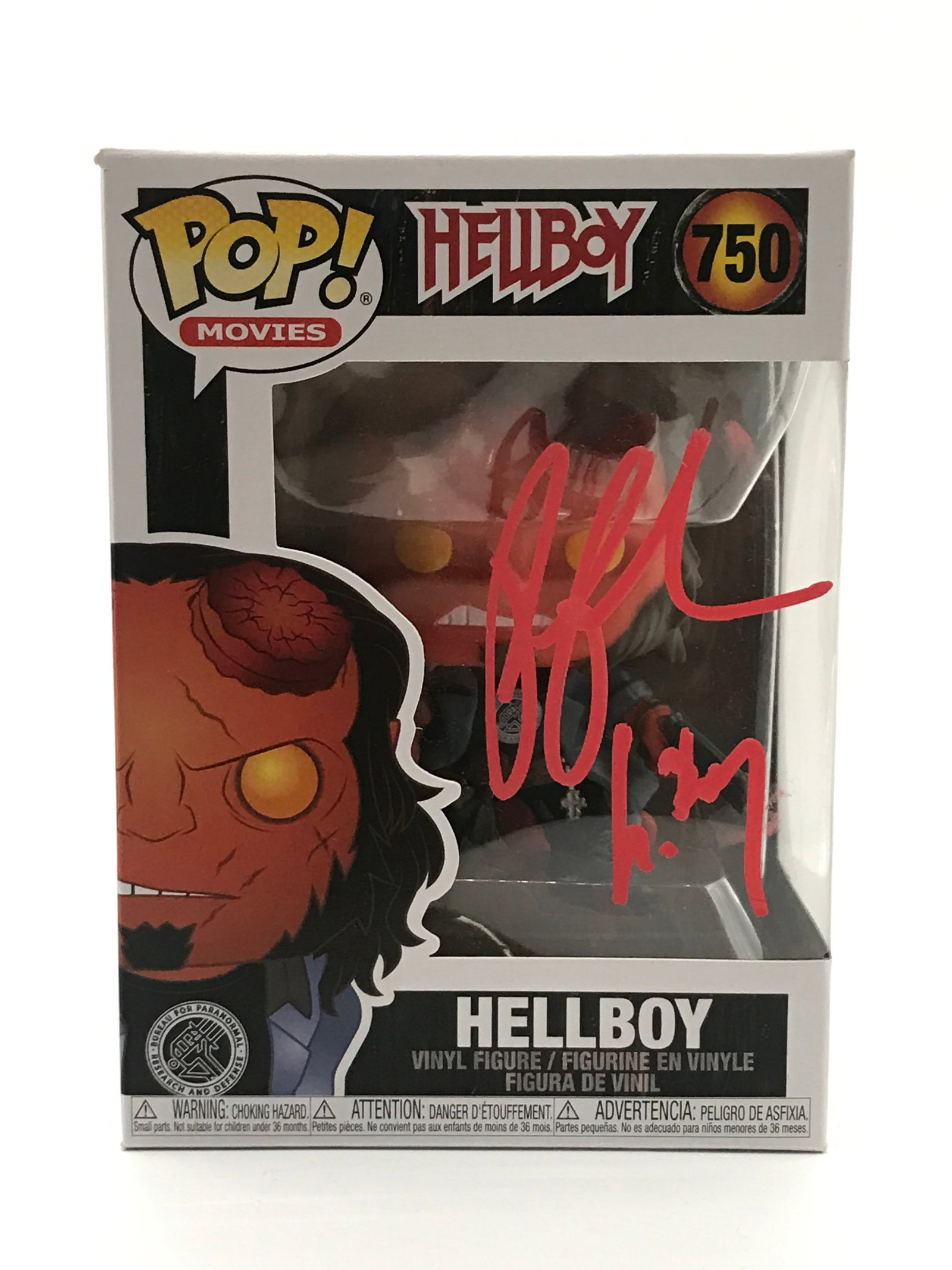 RON PEARLMAN SIGNED HELLBOY FUNKO POP - WWOC COA (1 of 2)