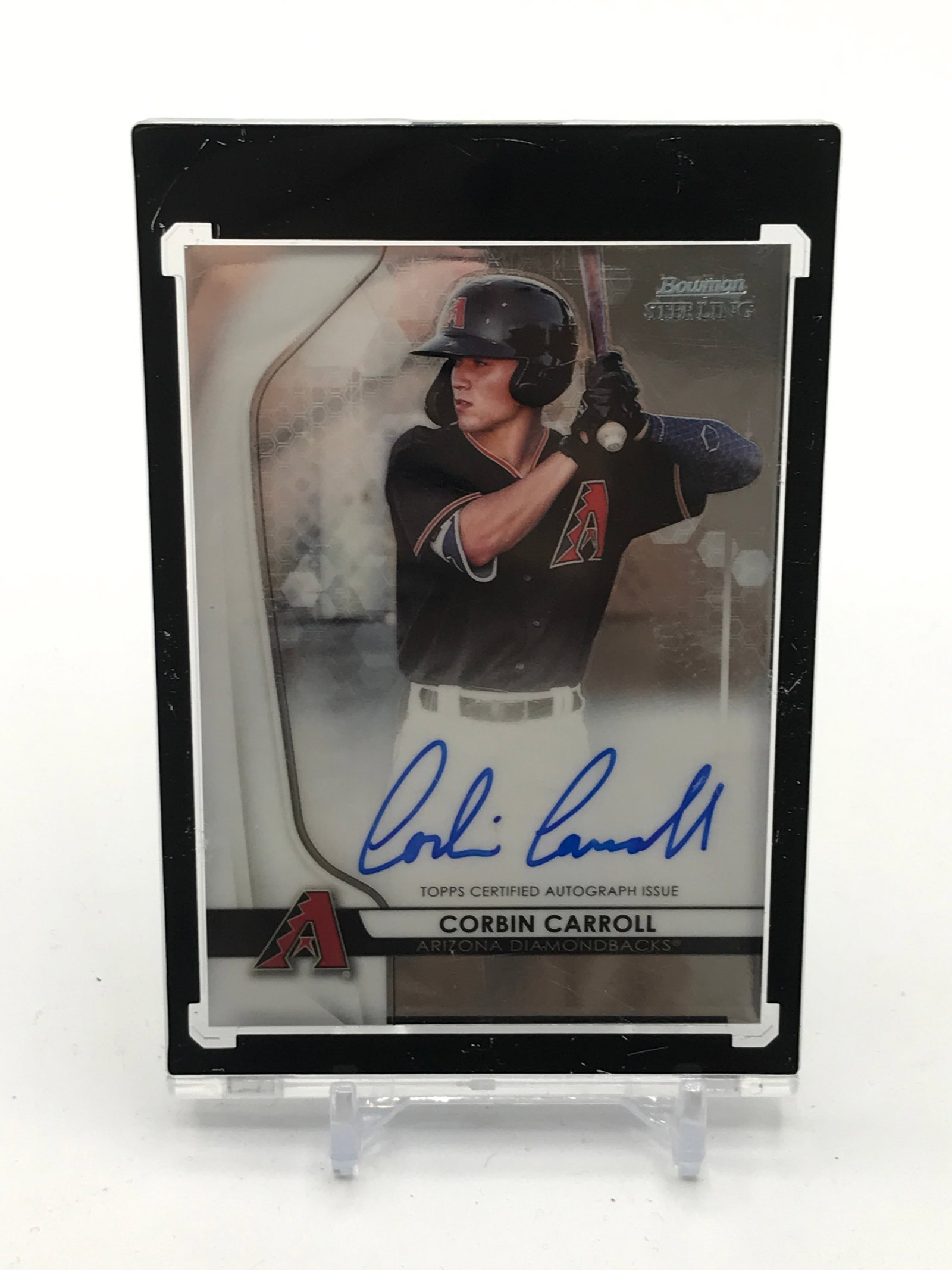 2020 TOPPS BOWMAN STERLING CORBIN CARROLL SIGNED TRADING CARD (1 of 2)