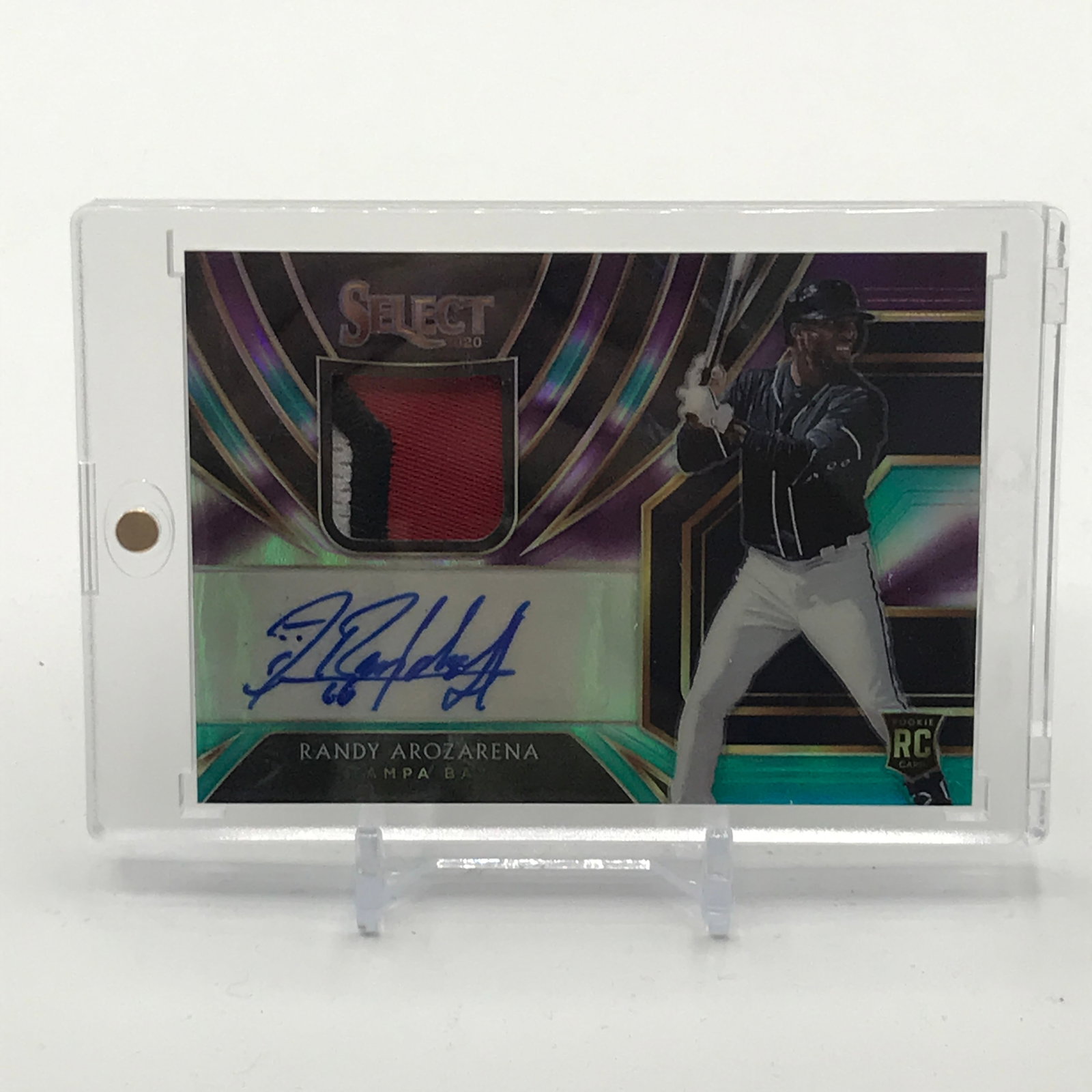 2020 PANINI SELECT BASEBALL RANDY AROZARENA SIGNED ROOKIE PATCH TRADING CARD 23/49: Prices are in Canadian dollars
