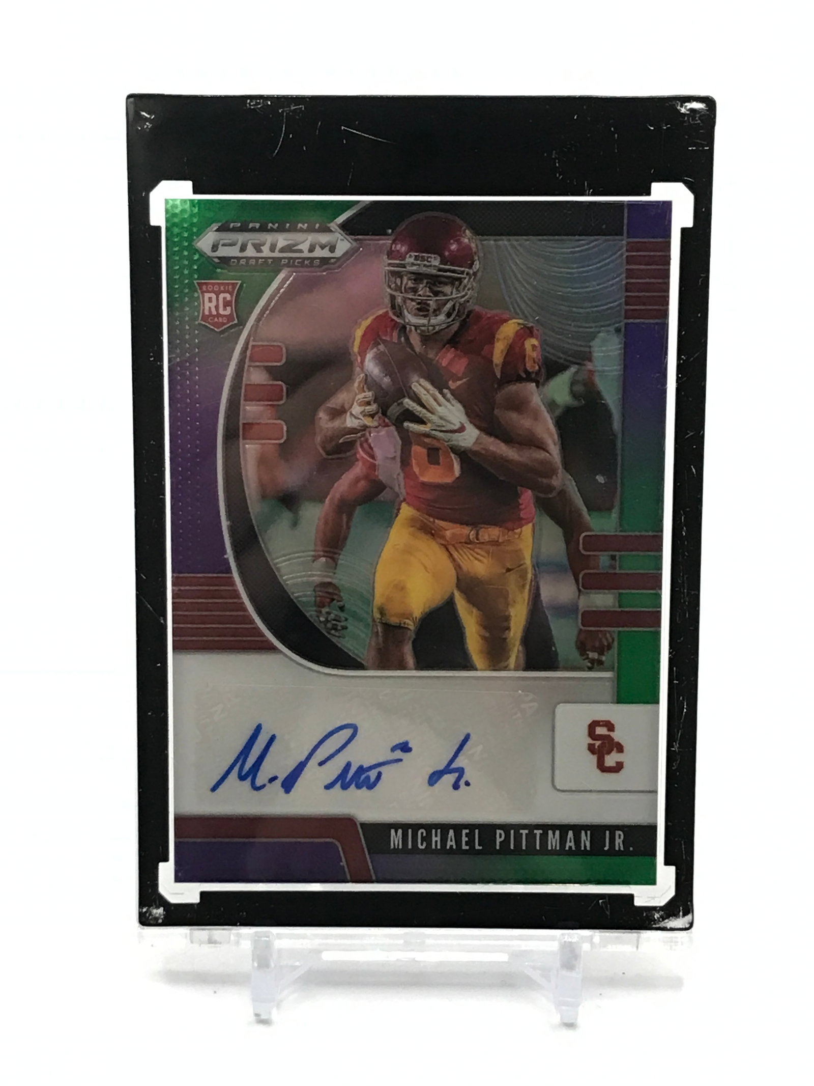 2020 PANINI PRIZM DRAFT PICKS MICHAEL PITTMAN JR SIGNED ROOKIE TRADING CARD 184/199 (1 of 2)