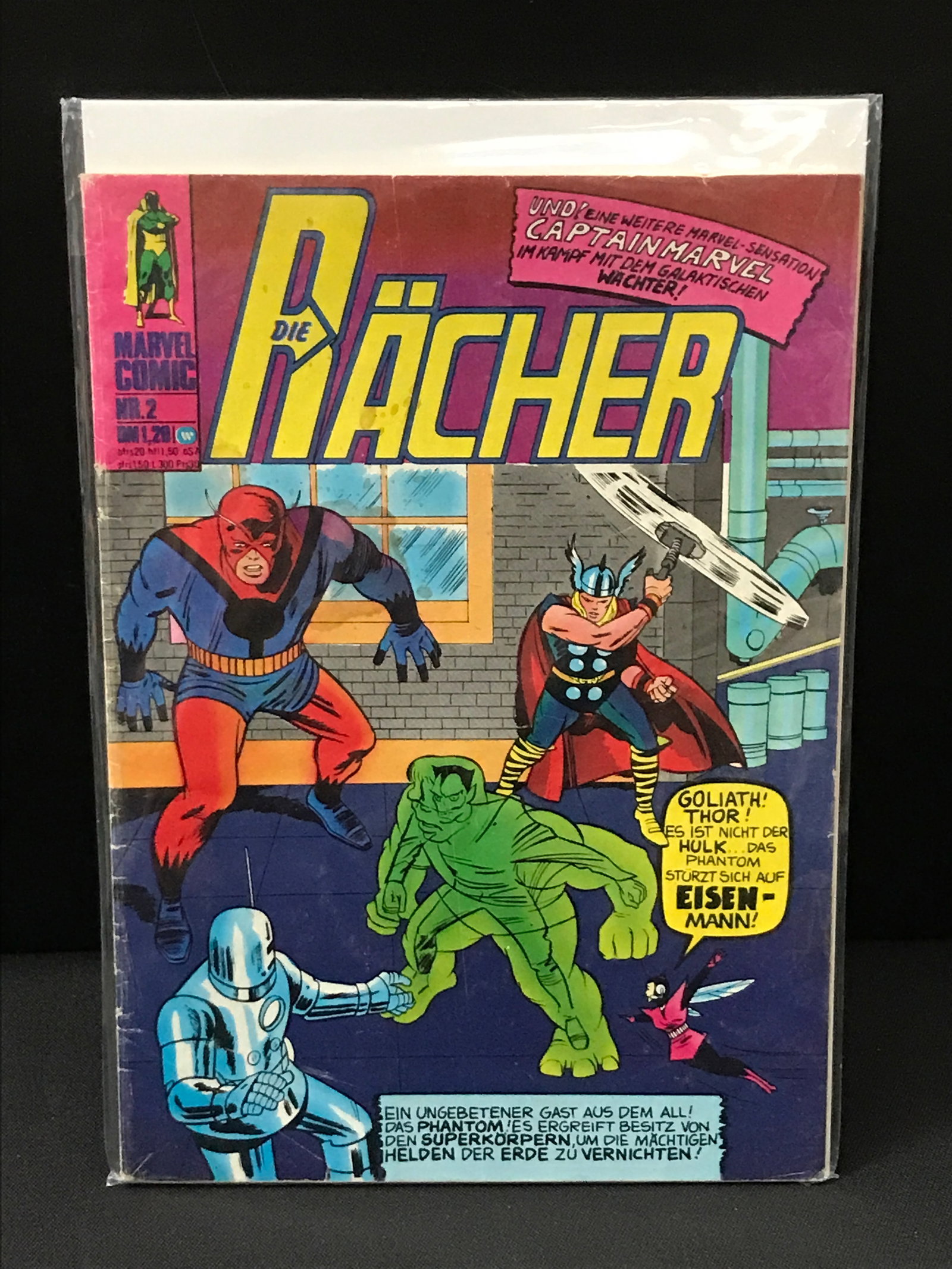 DIE RACHER #2 (THE AVENGERS IN GERMAN) - MARVEL COMICS (1 of 1)