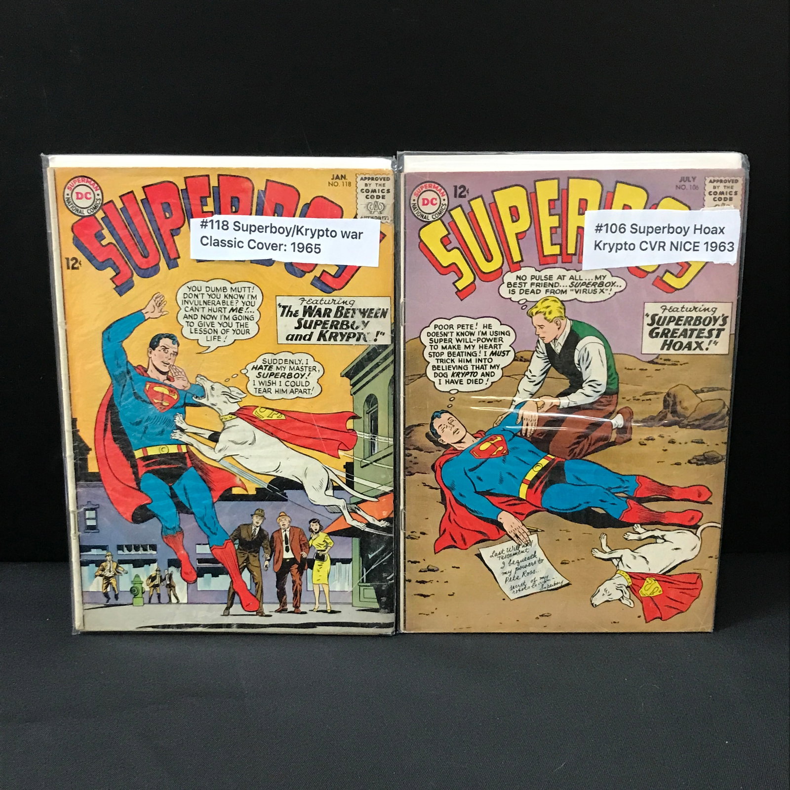 LOT OF 2 SUPERBOY COMICS (1963/5) - DC COMICS (1 of 1)