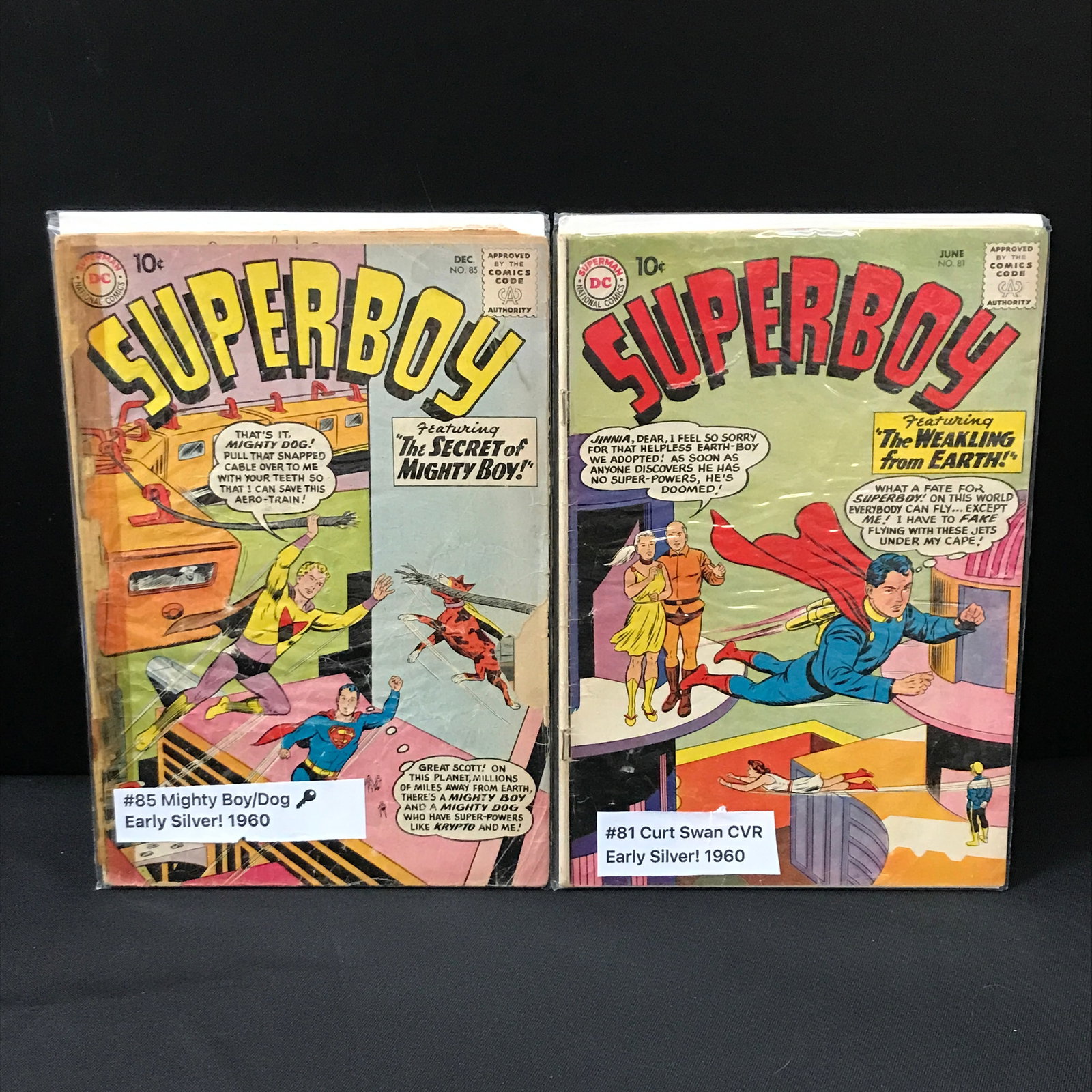 LOT OF 2 SUPERBOY COMICS (1960) - DC COMICS (1 of 1)