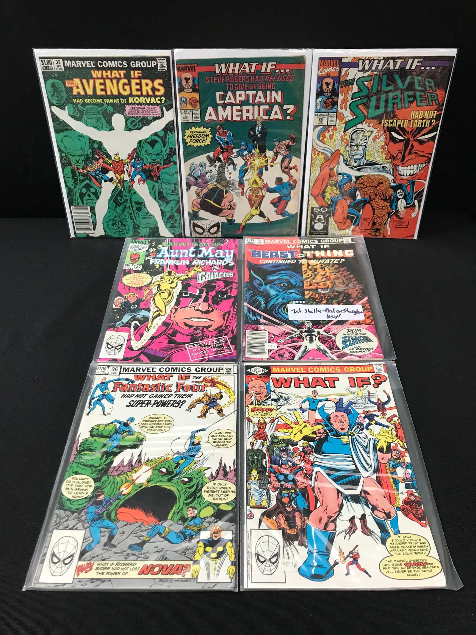 LOT OF 7 MIXED TITLE COMICS INCLUDING 6 WHAT IF - MARVEL COMICS (1 of 1)