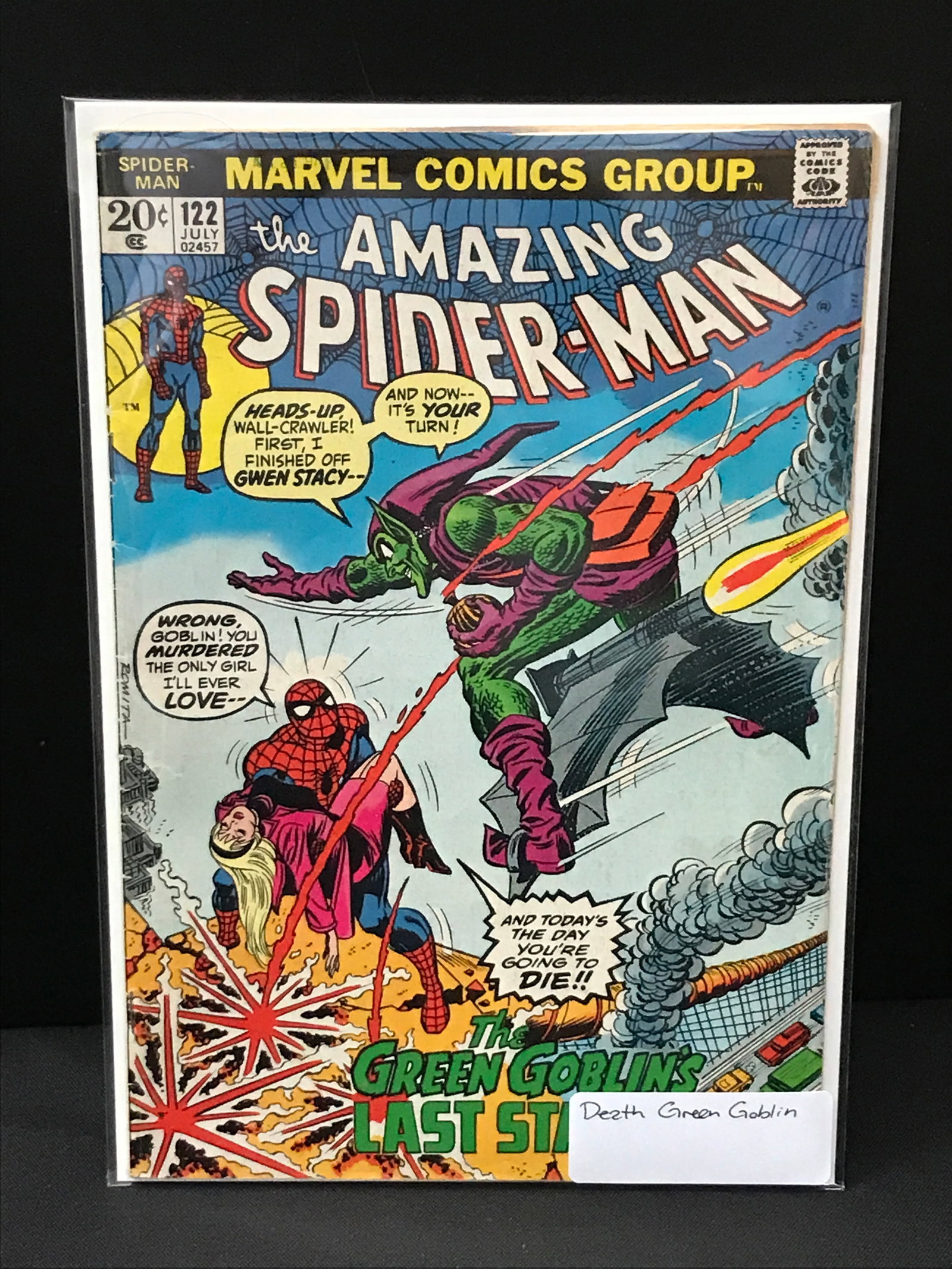 THE AMAZING SPIDERMAN #122 DEATH OF GREEN GOBLIN - MARVEL COMICS: Prices are in Canadian dollars