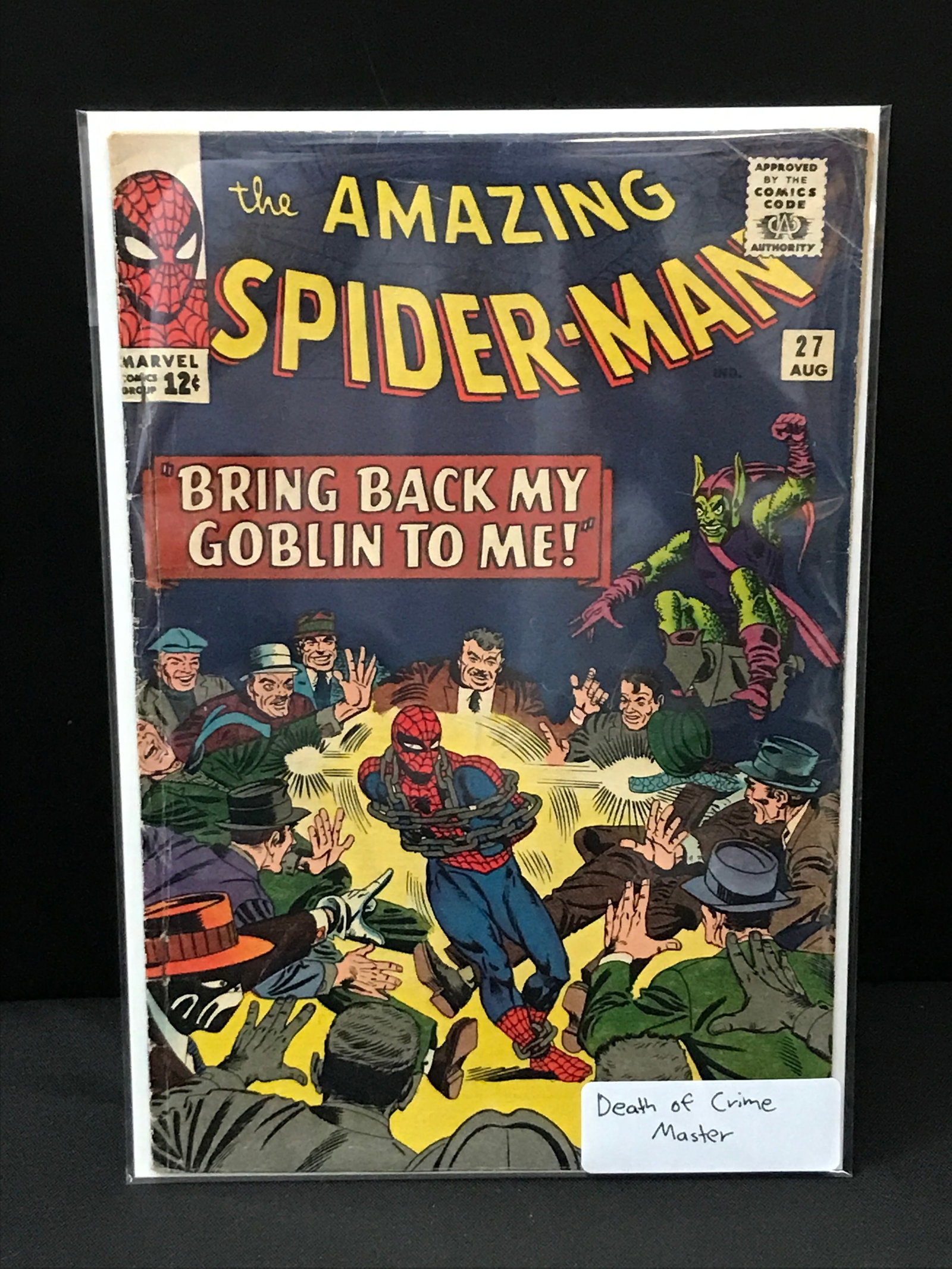 THE AMAZING SPIDERMAN #27 DEATH OF CRIME MASTER - MARVEL COMICS (1 of 1)