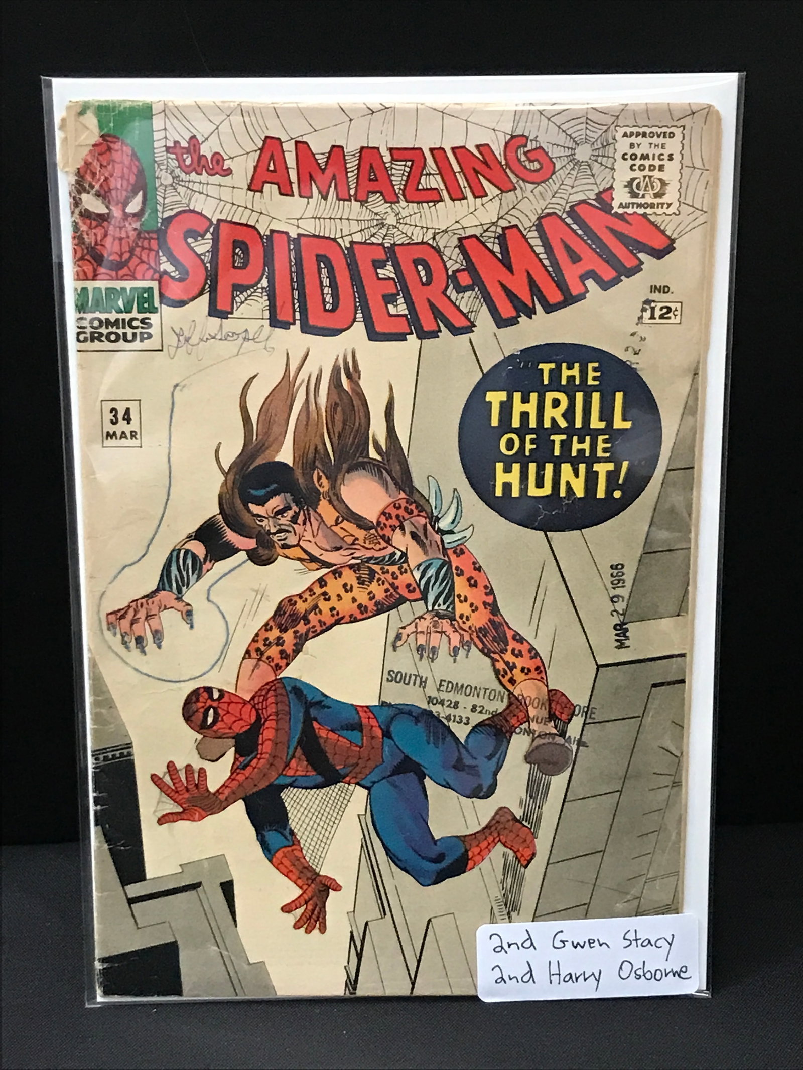 THE AMAZING SPIDERMAN #34 2ND APPS GWEN STACY AND HARRY OSBOURN - MARVEL COMICS (1 of 1)
