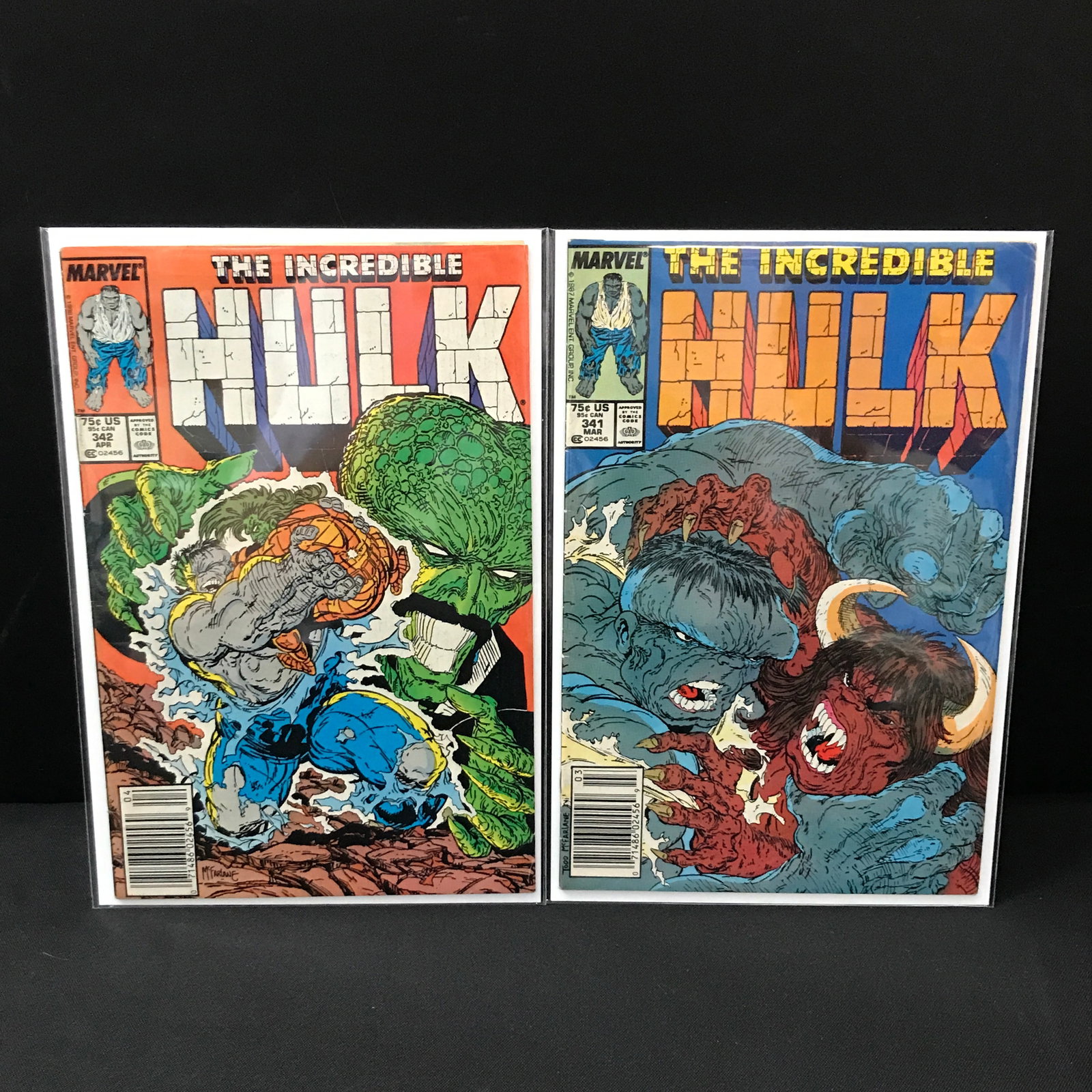LOT OF 2 INCREDIBLE HULK COMICS #341-342 - MARVEL COMICS (1 of 1)