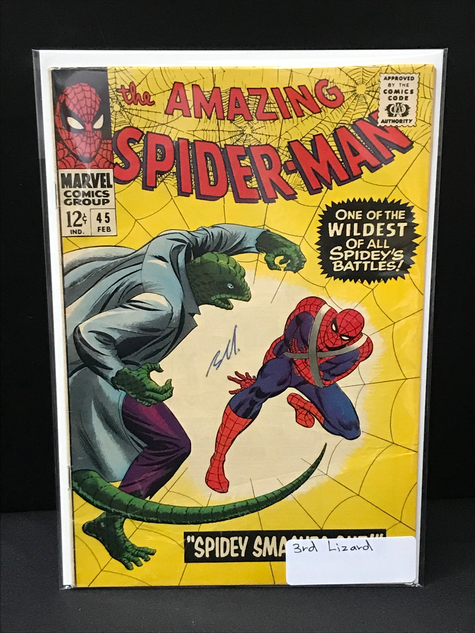 THE AMAZING SPIDERMAN #45 3RD LIZARD - MARVEL COMICS (1 of 1)