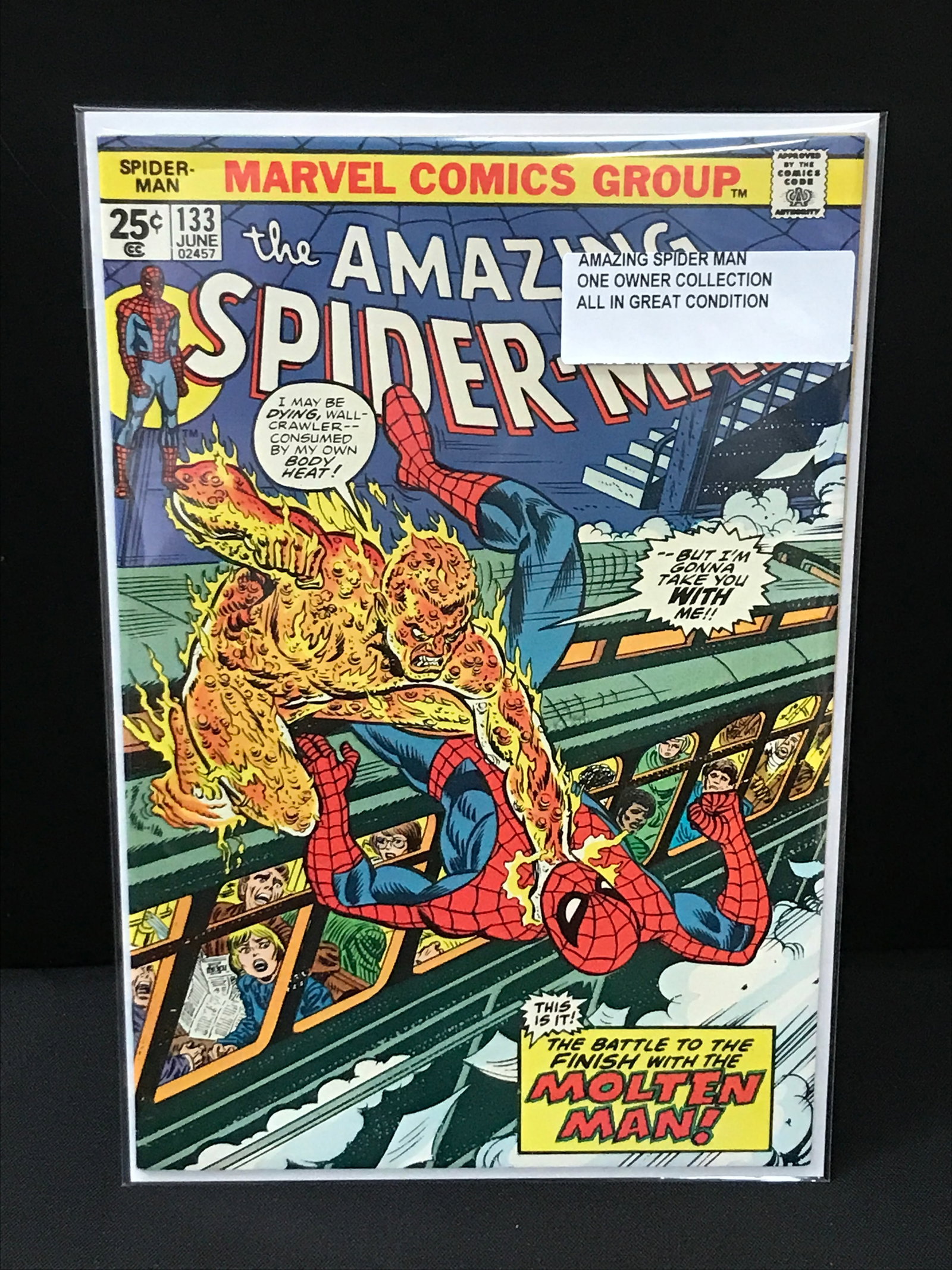 THE AMAZING SPIDERMAN #133 ONE OWNER COLLECTION - MARVEL COMICS: Prices are in Canadian dollars