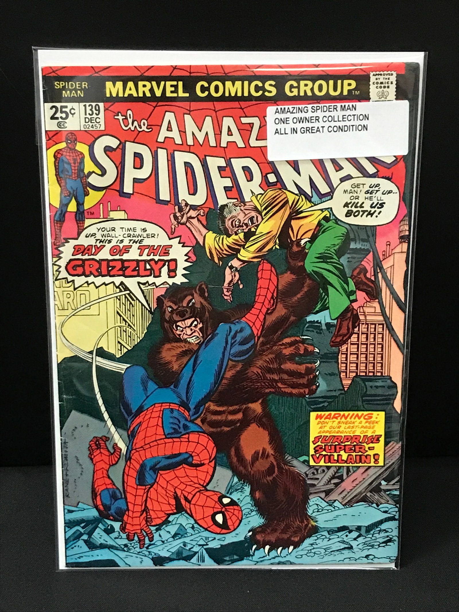 THE AMAZING SPIDERMAN #139 ONE OWNER COLLECTION - MARVEL COMICS: Prices are in Canadian dollars