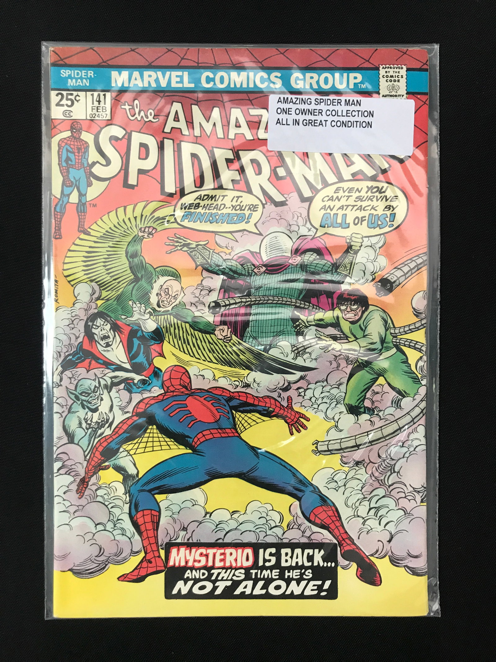 THE AMAZING SPIDERMAN #141 ONE OWNER COLLECTION - MARVEL COMICS (1 of 1)