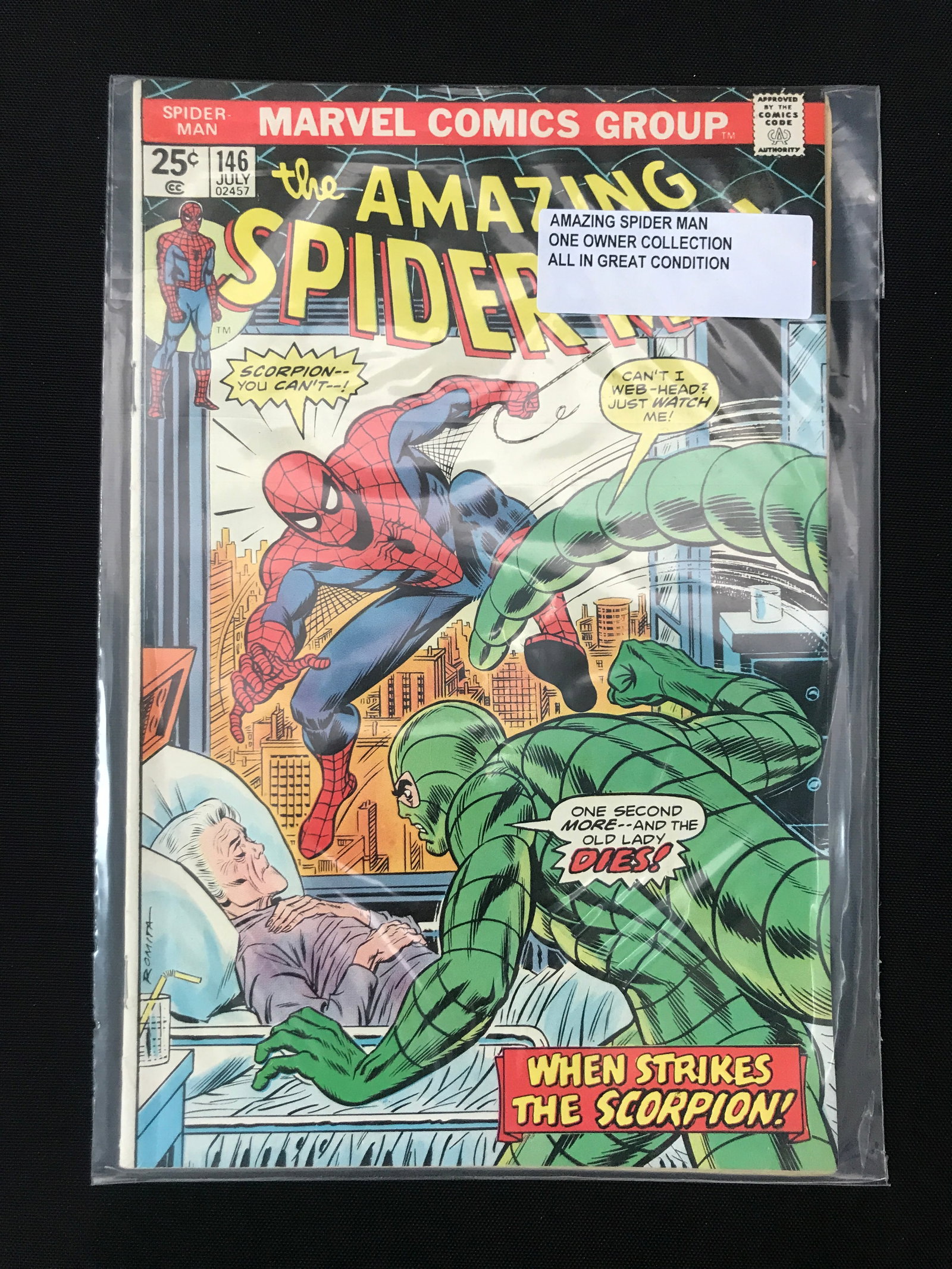 THE AMAZING SPIDERMAN #146 ONE OWNER COLLECTION - MARVEL COMICS (1 of 1)